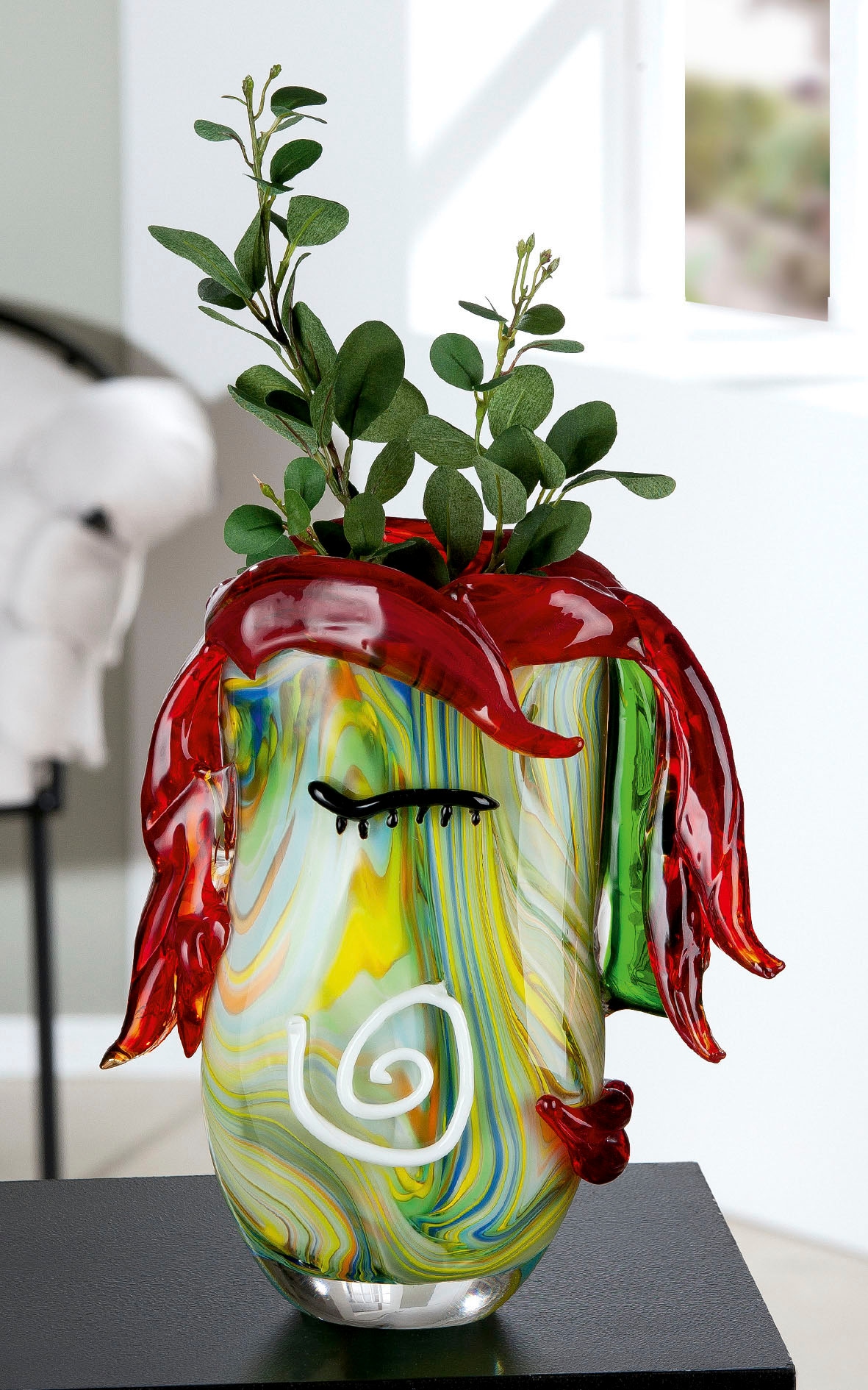 Casablanca by Gilde Tischvase »Curly«, (1 Blumenvase Vase St.), bestellen aus auf dekorative Glas, Rechnung