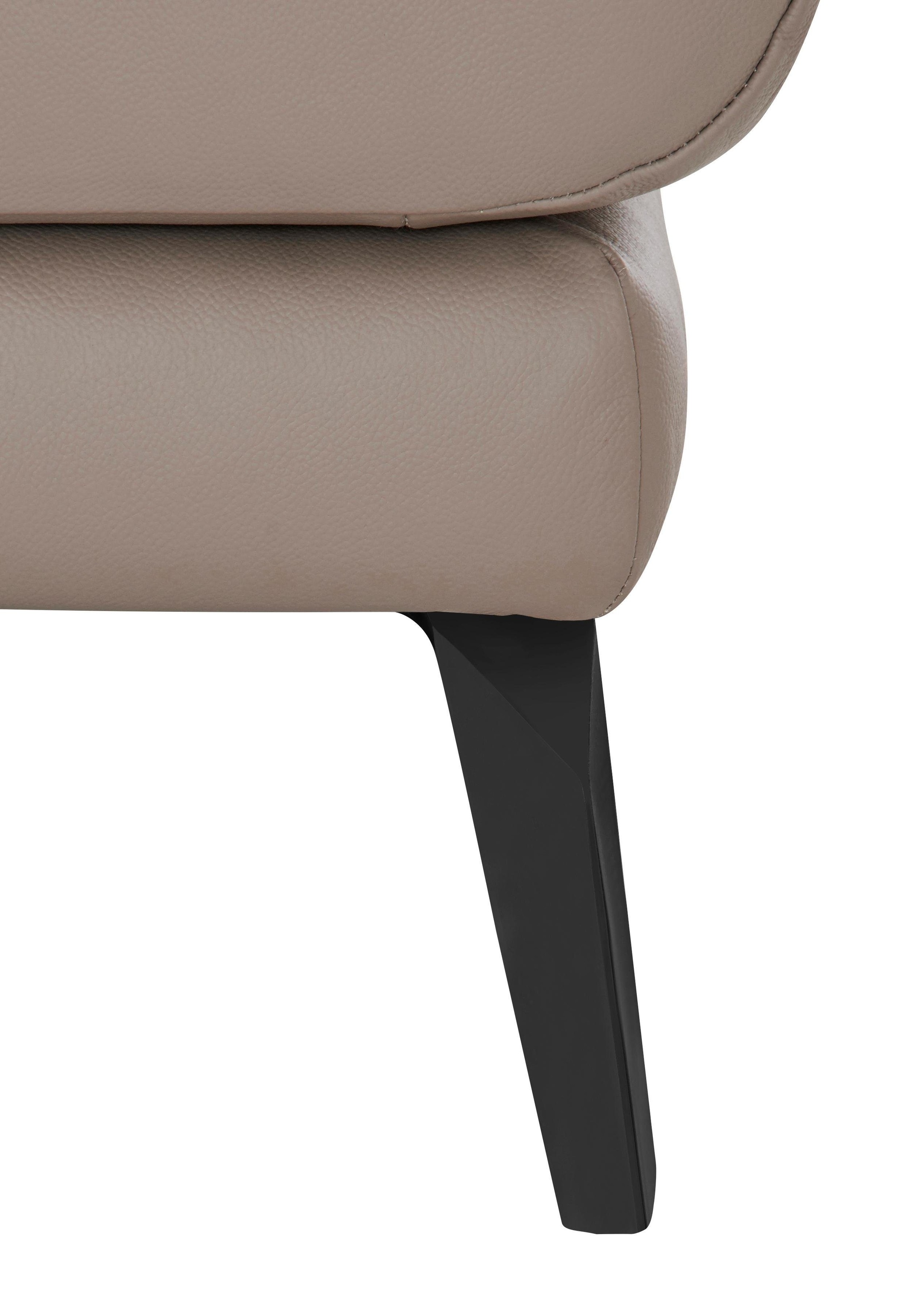 W.SCHILLIG Chaiselongue »softy«, mit dekorativer Heftung im Sitz, Füße schwarz pulverbeschichtet