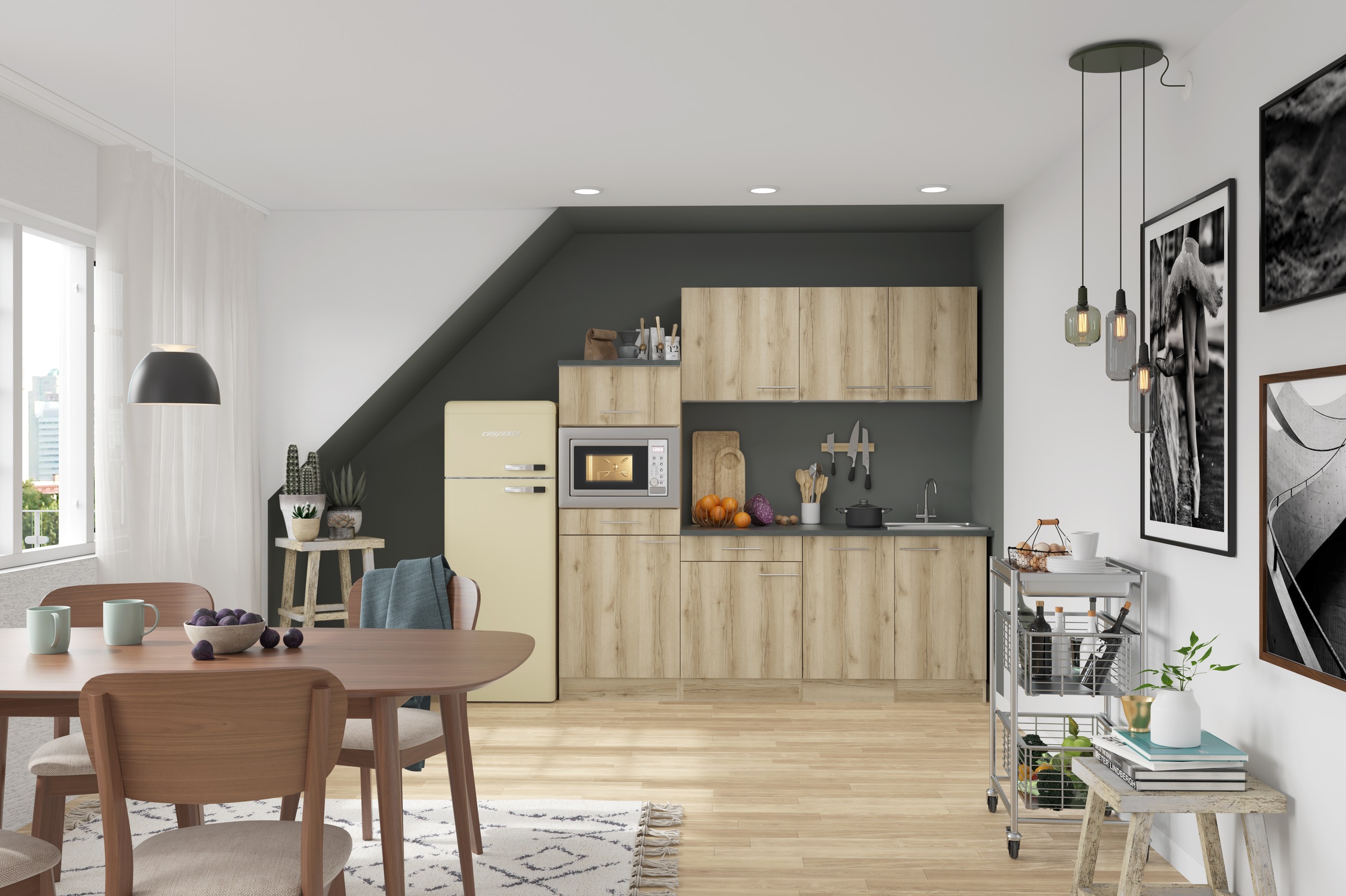 OPTIFIT Küche »Bella«, Breite 210 cm, wahlweise mit E-Geräten