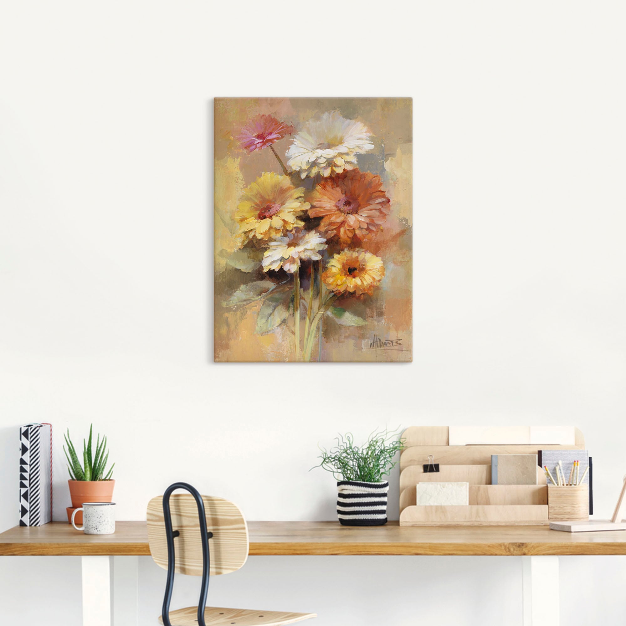 Artland Leinwandbild »Blumenstrauß I« Blumen 1 Stk. tlg. auf Holzrahmen gespannt