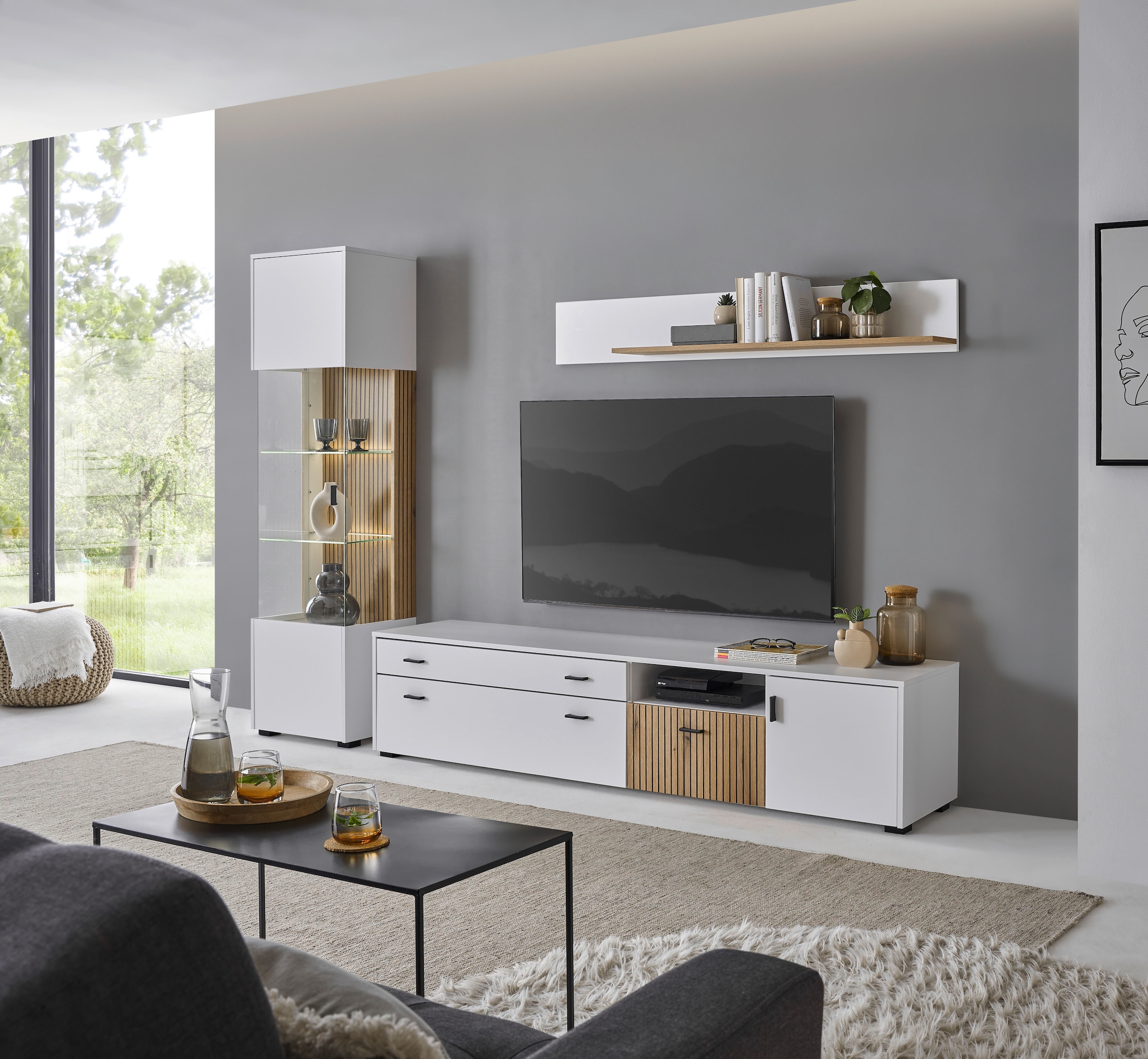 Home affaire Wohnwand »HUDSON« Set, 3 Stk. tlg.