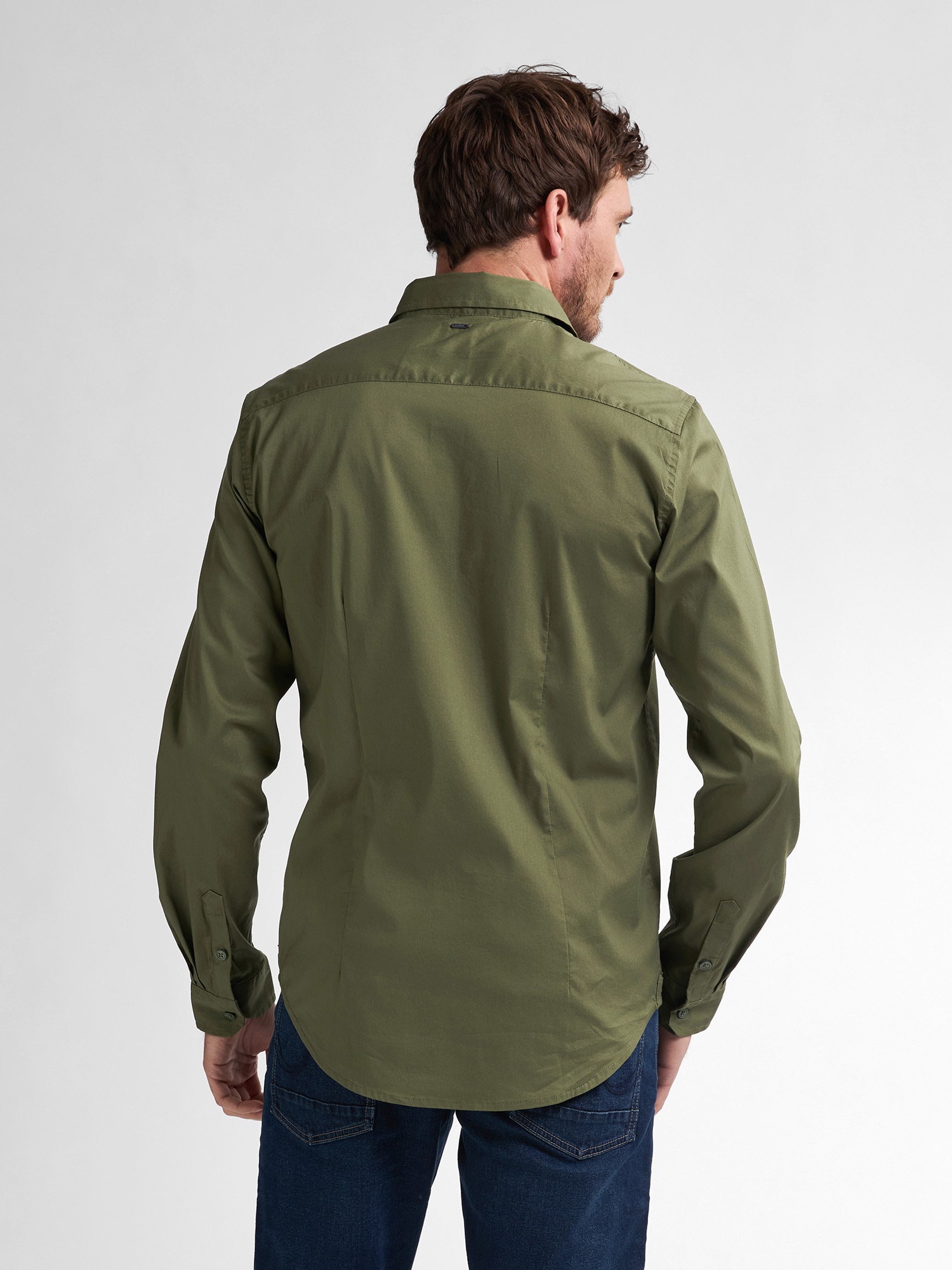 Petrol Industries Langarmshirt mit Button-Down Kragen