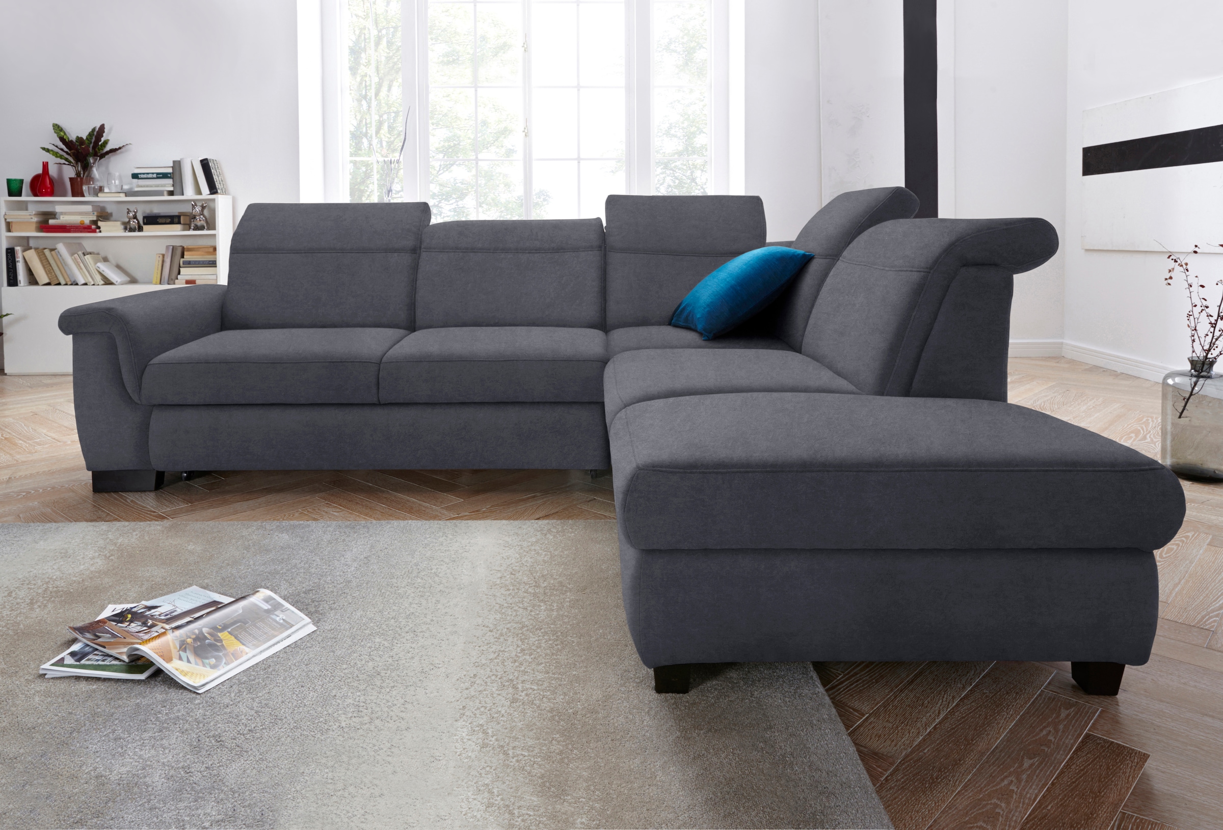 DOMO collection Ecksofa »Sully L-Form«, wahlweise mit Bettfunktion und Kopf- bzw. Rückenverstellung