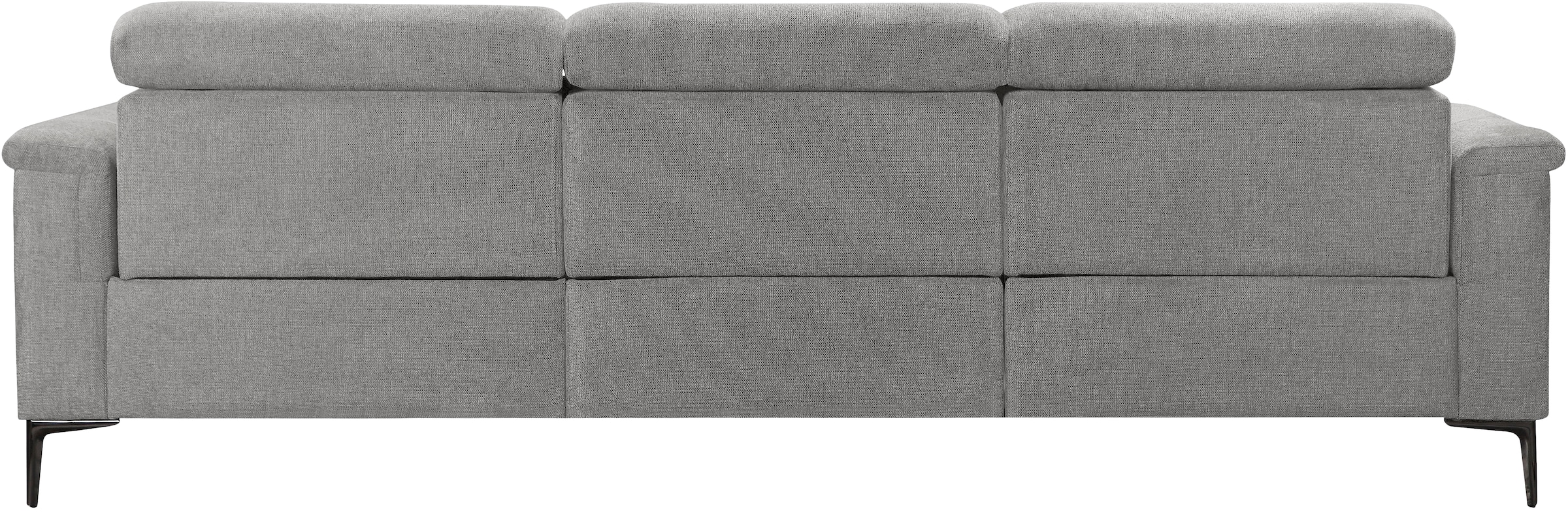 OTTO home Ecksofa »LUND, Struktur-Bezug, L-Form, 261cm, man. /elektr. Relaxfunktion« auch mit USB A/C-Anschluss sowie Kopfteilverstellung