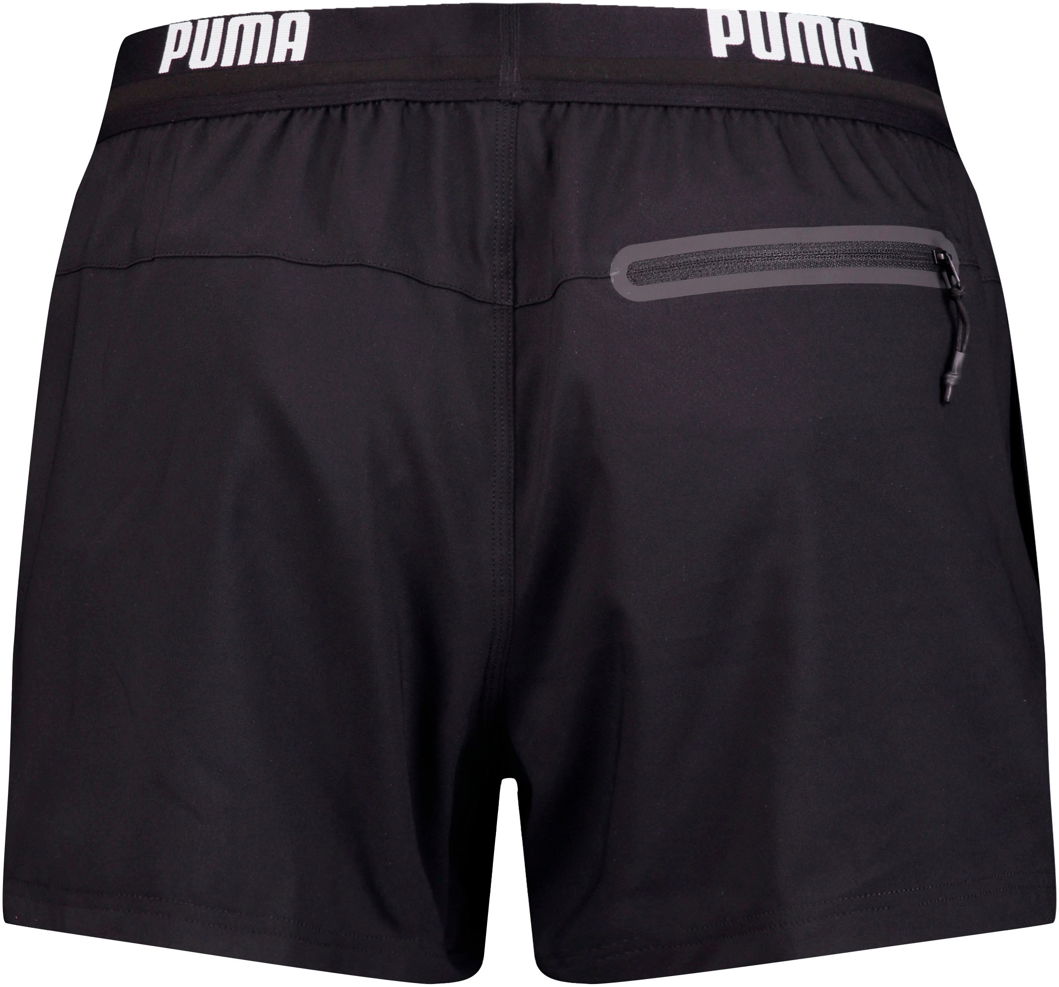 PUMA Badeshorts »PUMA SWIM MEN LOGO SHORT SHORTS 1P« Seitentaschen, Gesäßtasche mit Reißverschluss, Kordelzug