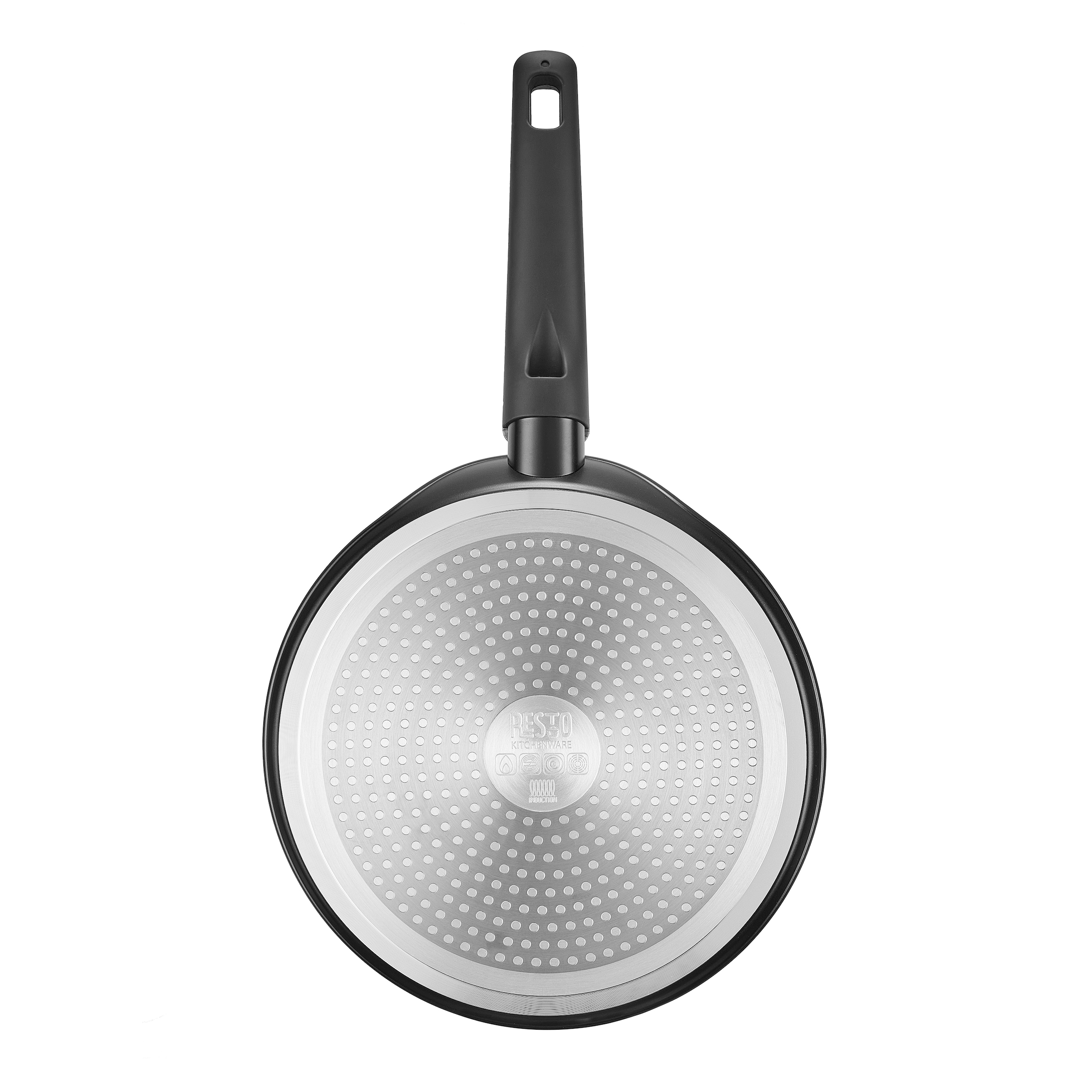 RESTO Kitchenware Crêpepfanne »MON Pfannkuchenpfanne Ø 24 cm mit Soft-Touch-Griff in Holzoptik« Aluminium 1 tlg. Induktion, für alle Herdarten geeignet