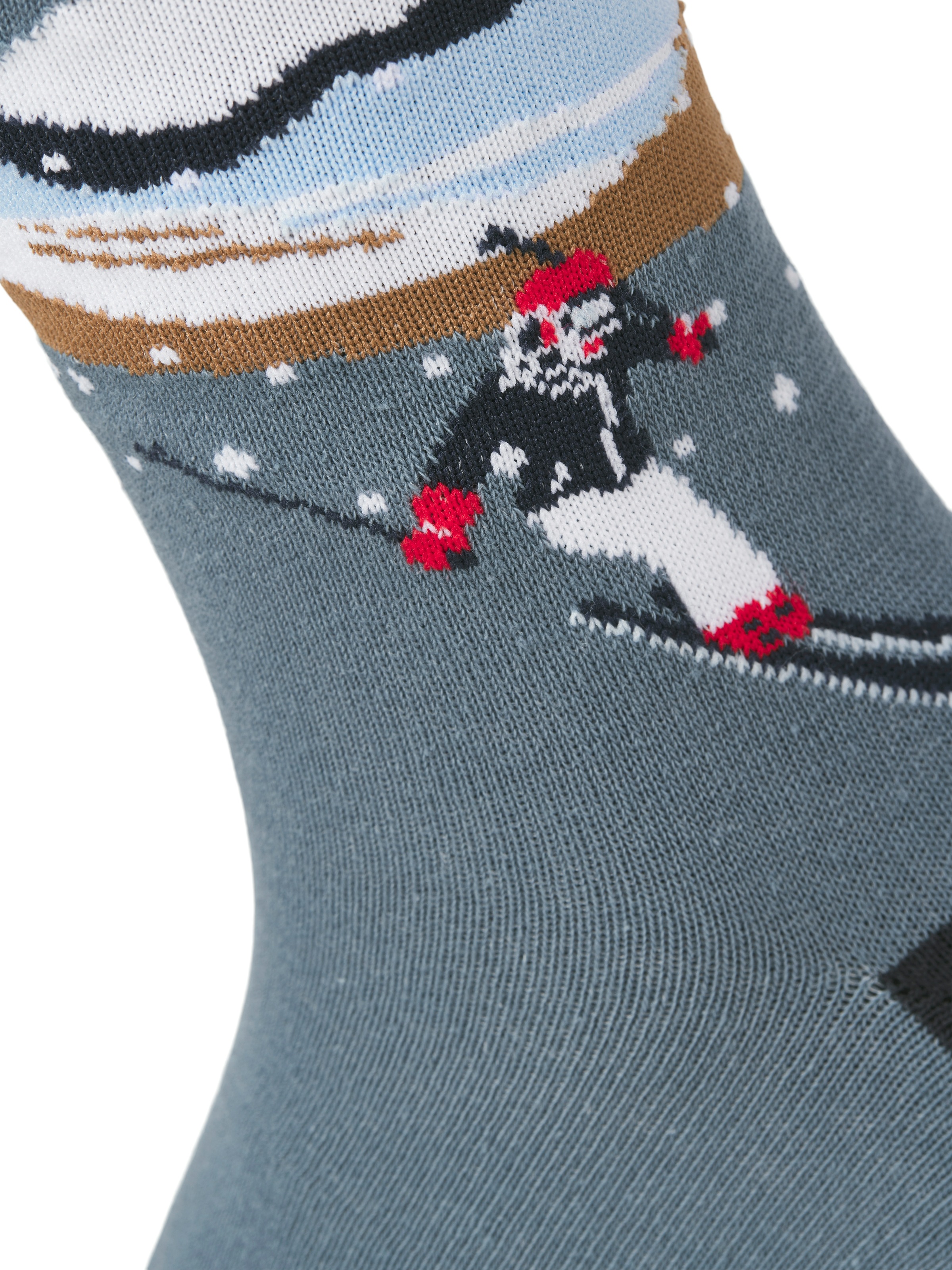 Jack & Jones Freizeitsocken »JACCHRISTMAS SOCK Adventskalender« Packung, 24 Paar tlg. 24 Paar Socken mit Weihnachtsmotiven, Baumwollmischung