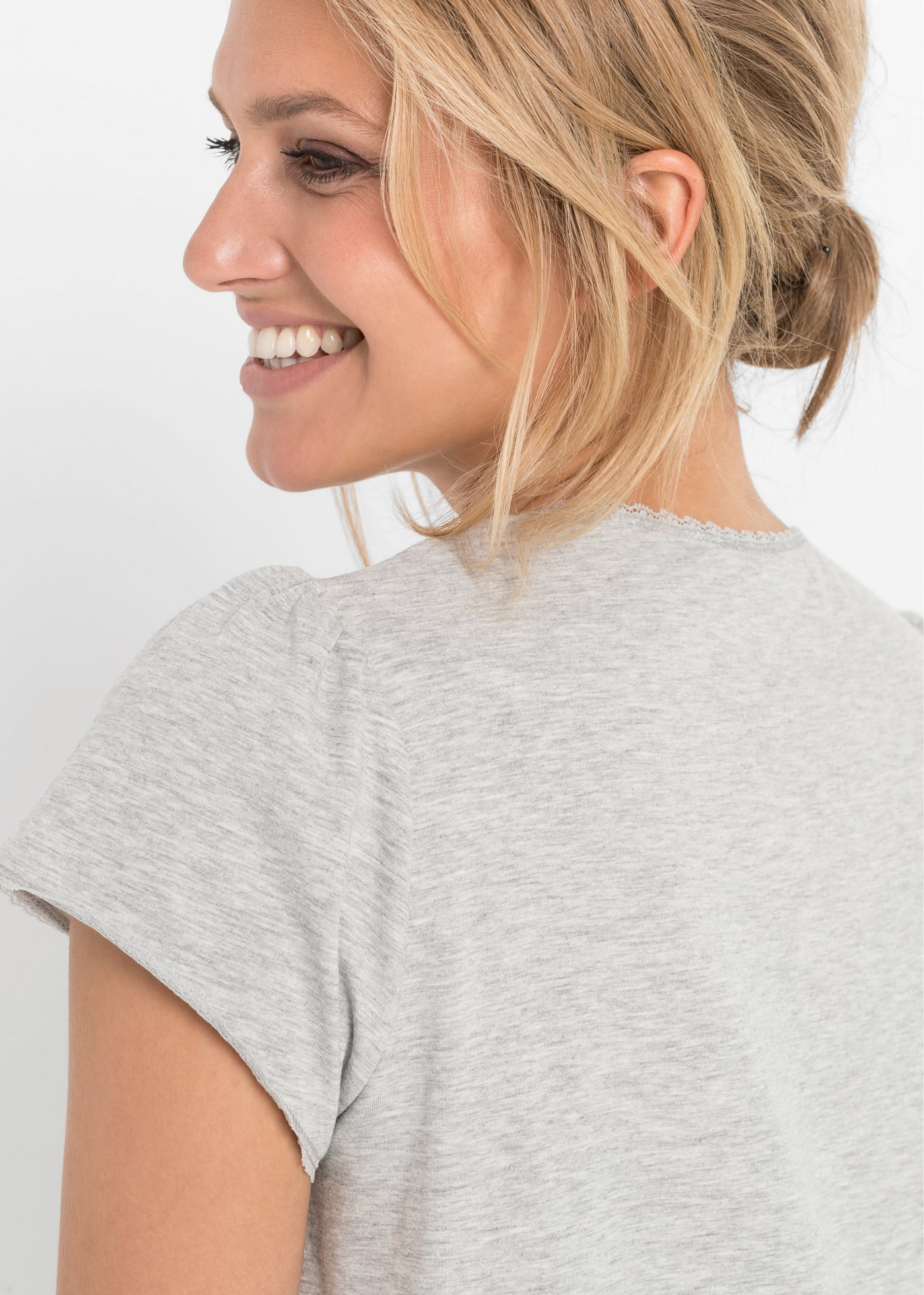 bonprix Stillkleid für Nachtwäsche, aus Viskose, Baumwolle und Elasthan