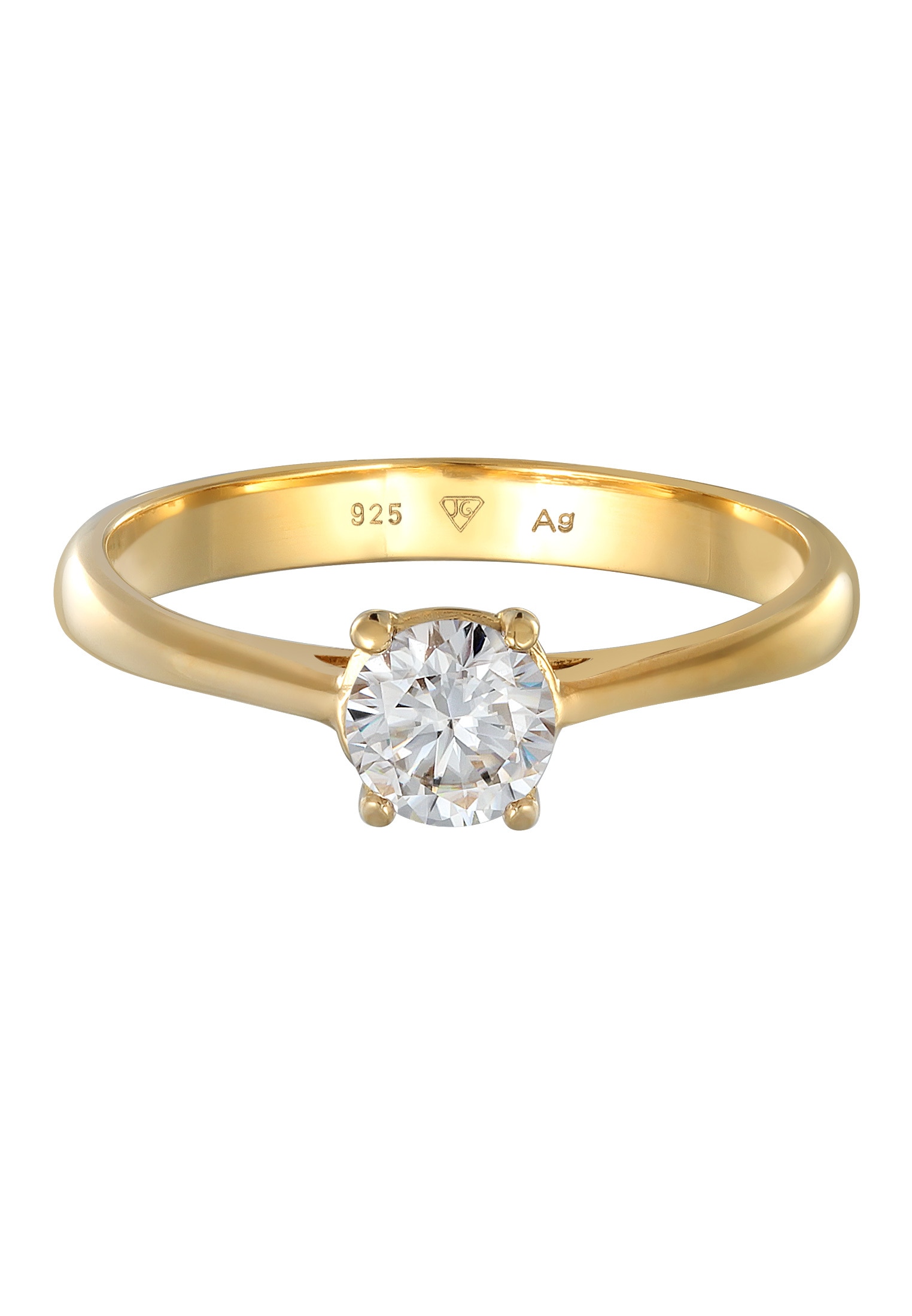 Elli Premium Silberring »Ring Moissanite Solitär Verlobungsring 925 Silber«