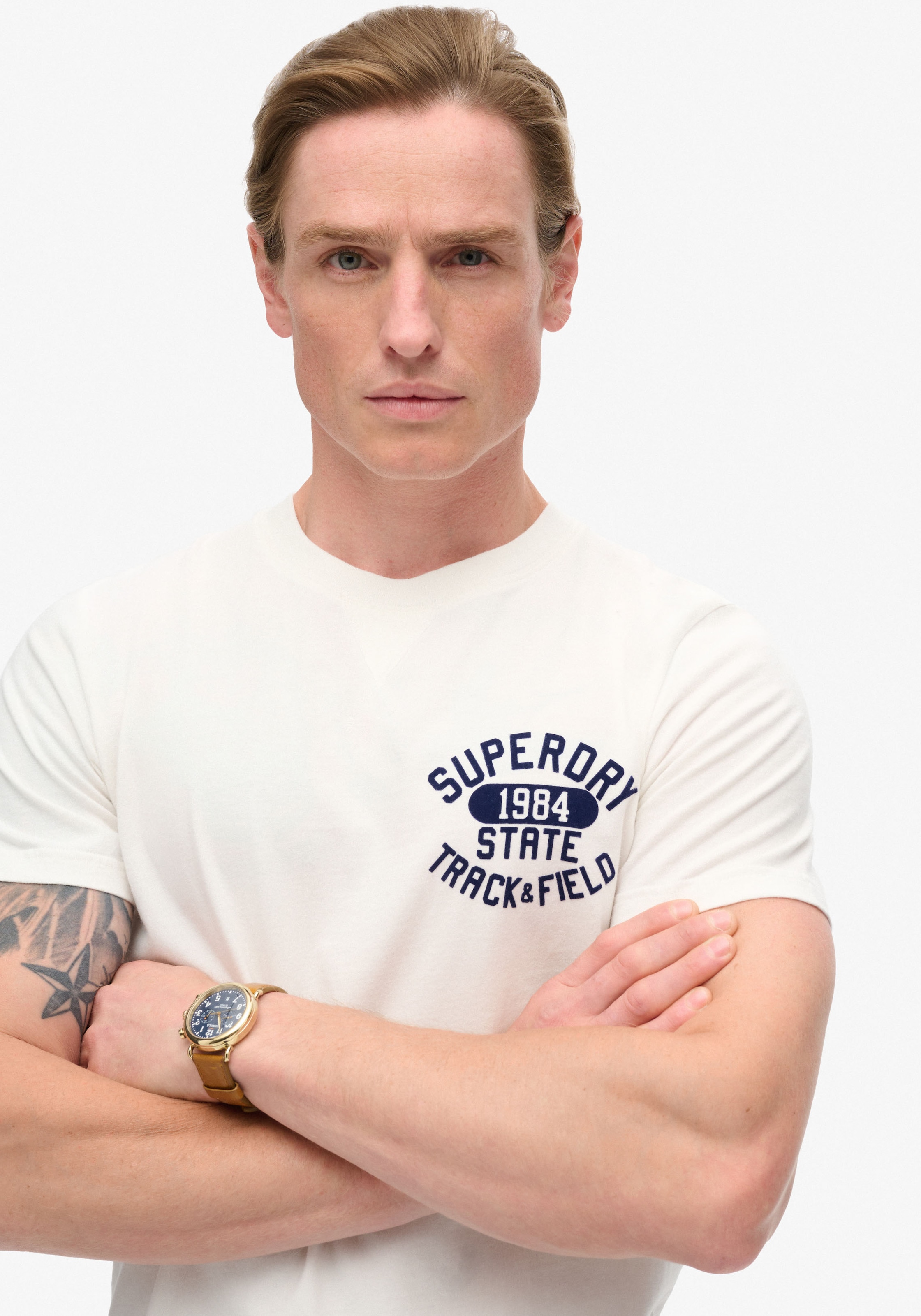 Superdry Rundhalsshirt »TRACK & FIELD GRAPHIC T SHIRT«