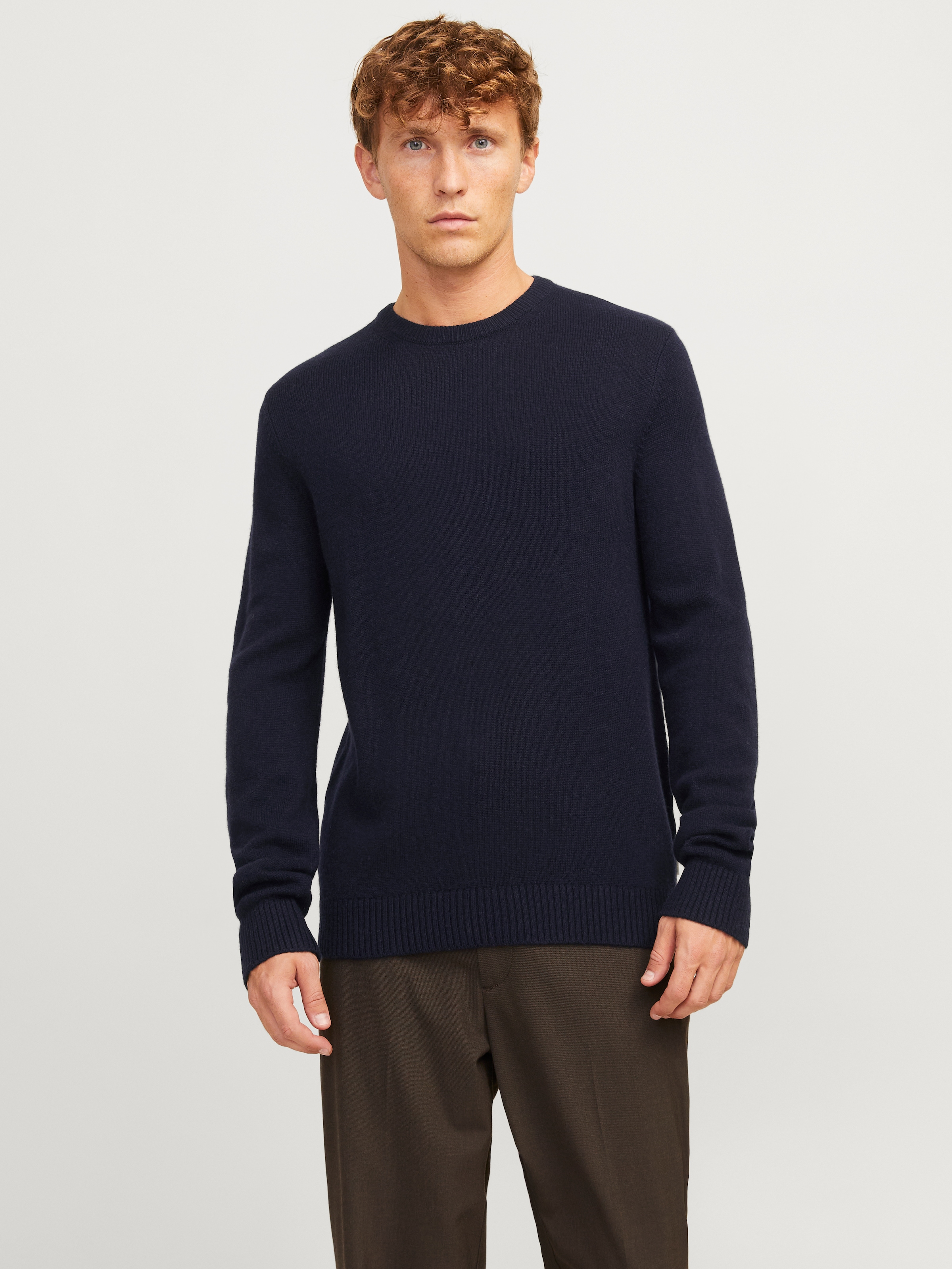 Jack & Jones Rundhalspullover »JPRBLULAMBSWOOL KNIT CREW NECK«