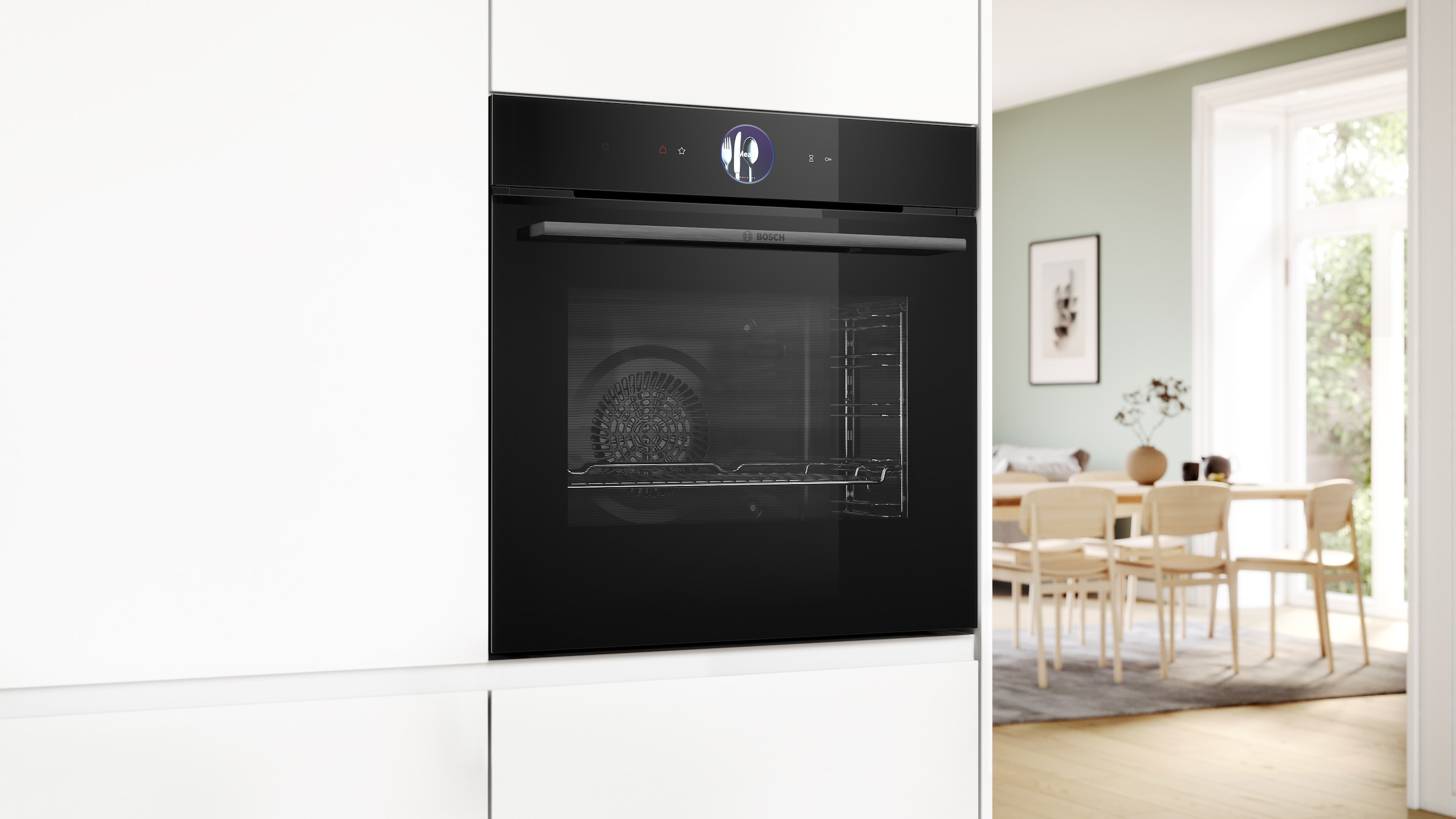 BOSCH Pyrolyse Backofen Serie 8 »HBG7764BG« mit Teleskopauszug nachrüstbar Digitaler Bedienring und automatische Einstellungen dank Backsensor