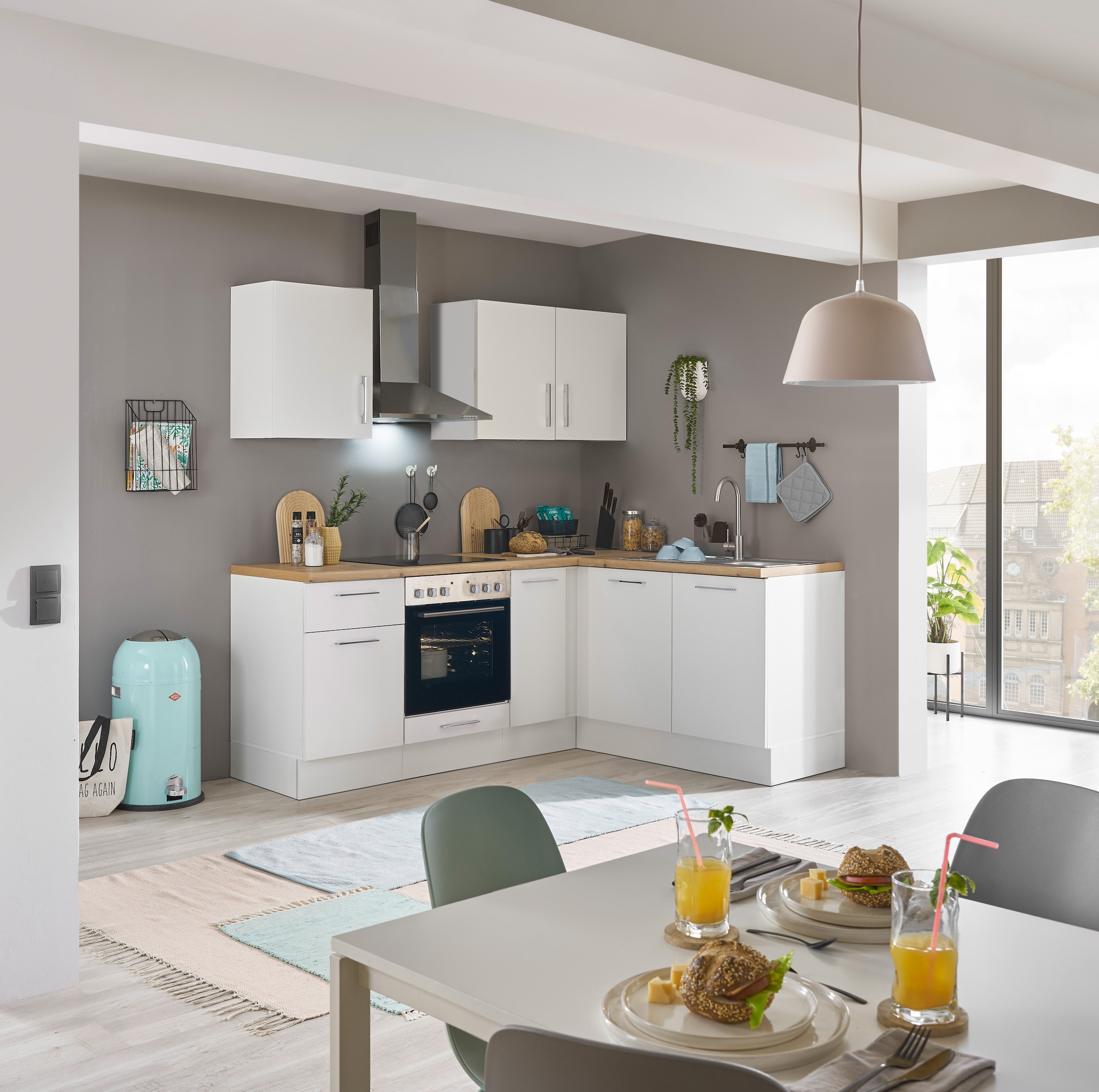 BASIC by Balculina Winkelküche »Turin« Stellbreite 210x175 cm, wahlweise mit E-Geräten