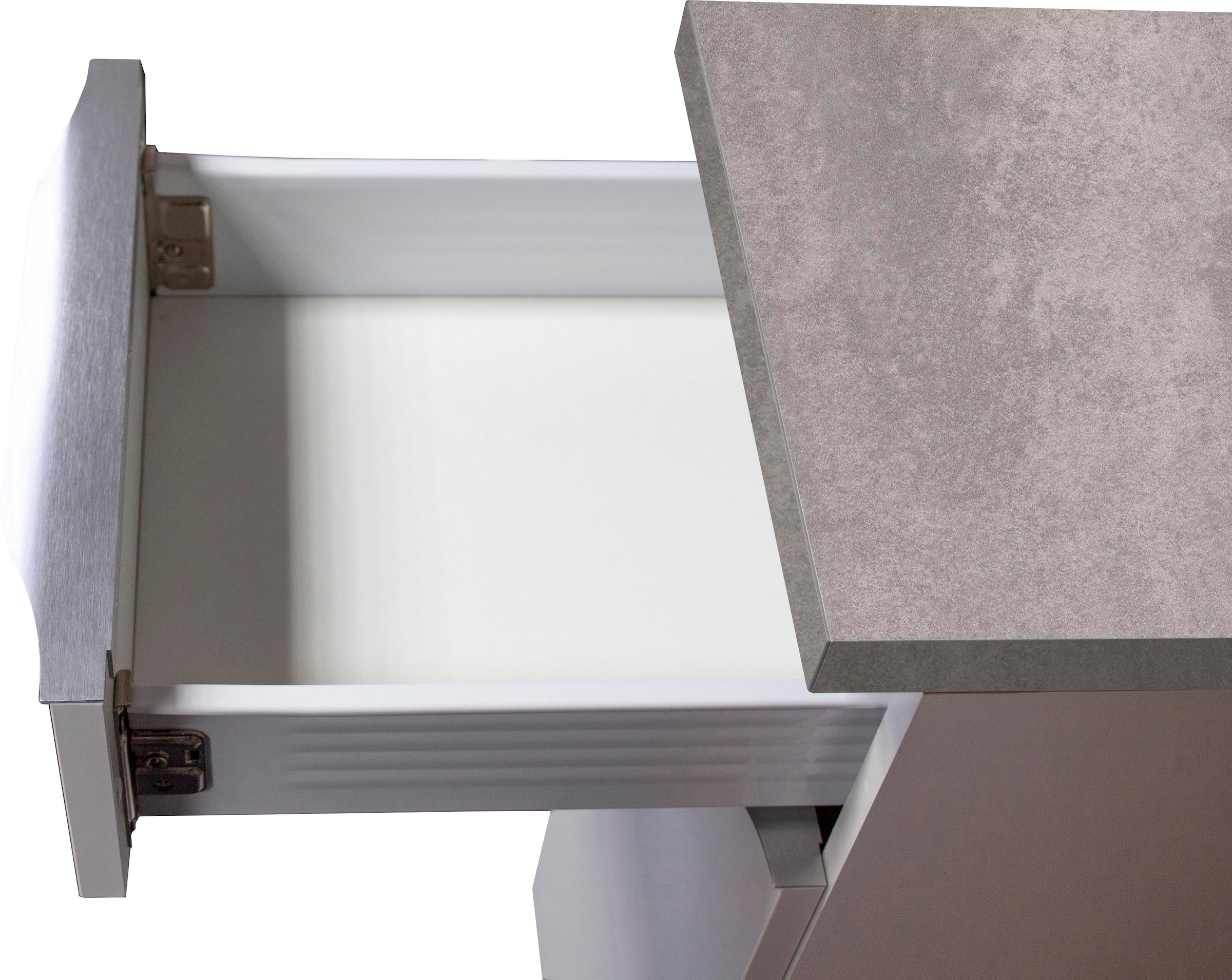 OPTIFIT Winkelküche »Aken Stellbreite 270x200 cm«, wahlweise mit E-Geräten und Stellvariante Spüle links oder rechts