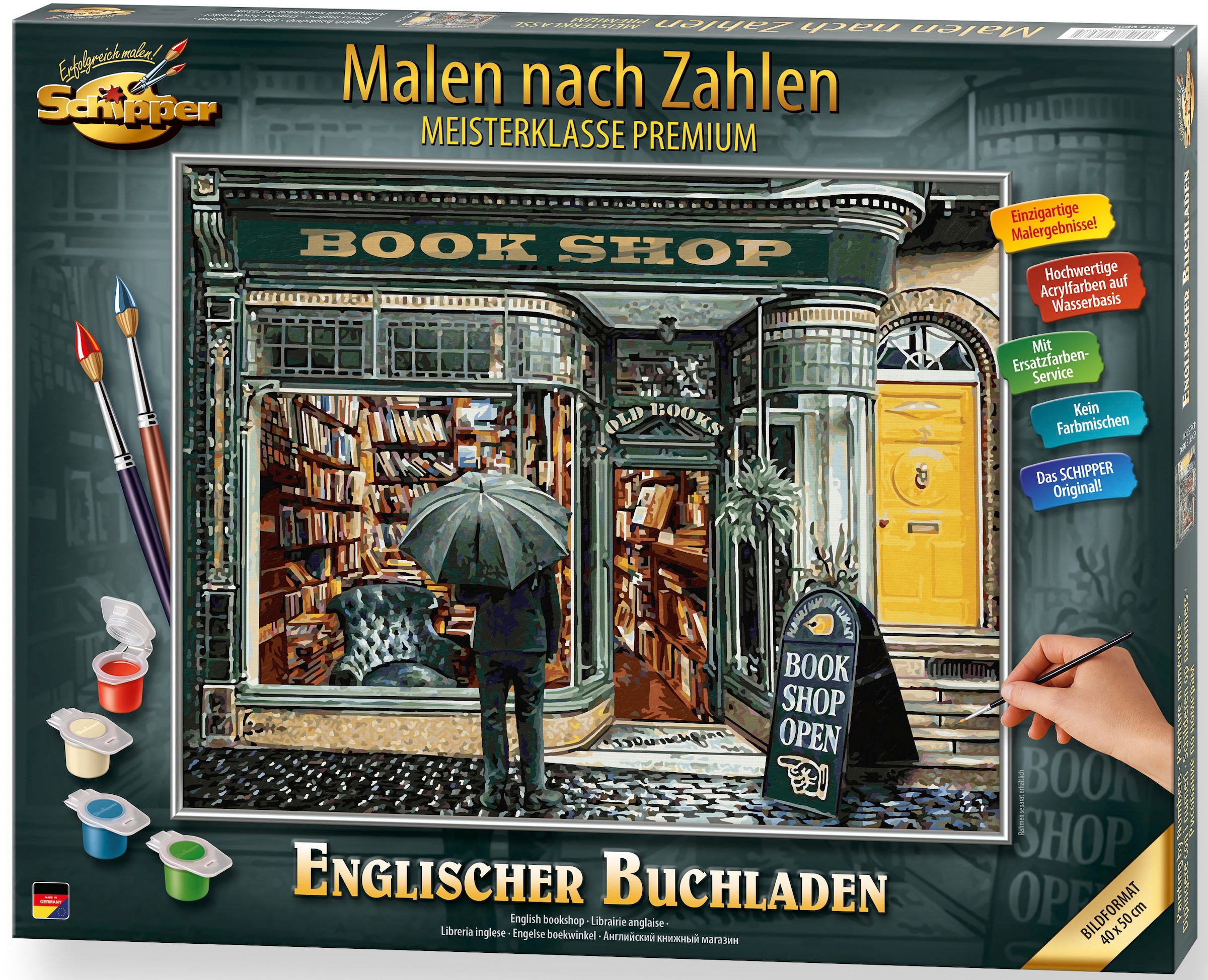 Schipper Malen nach Zahlen »Meisterklasse Premium - Englischer Buchladen«,  Made in Germany bei