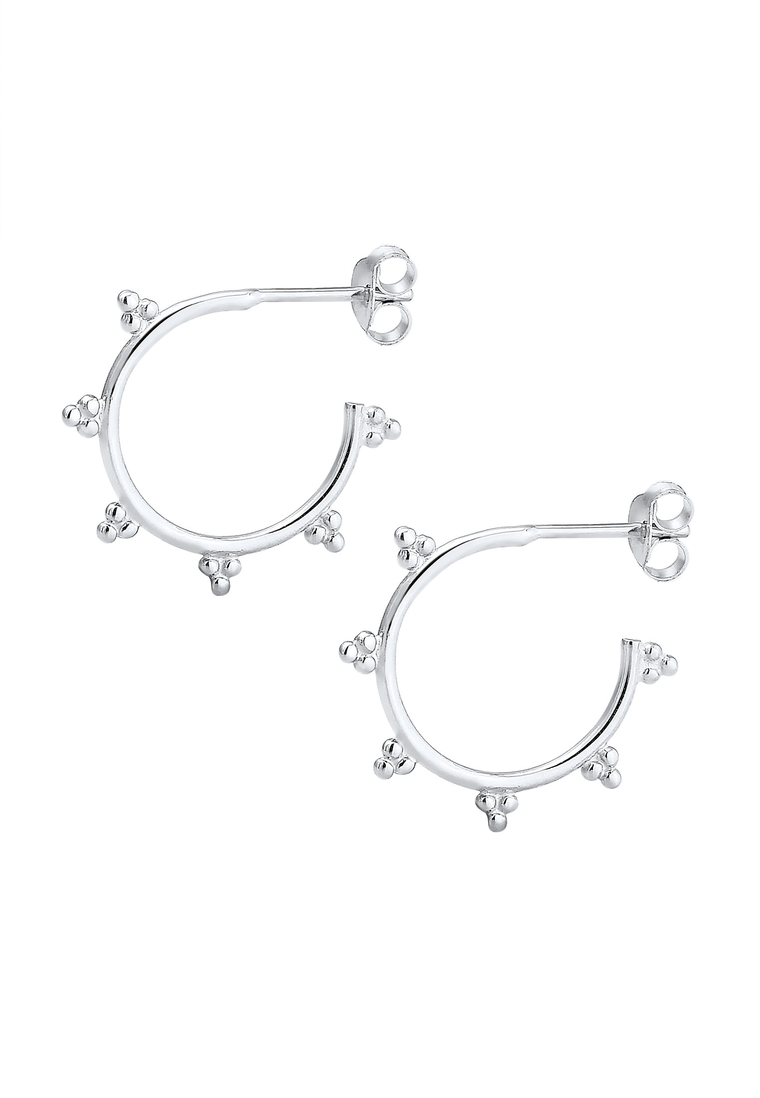 Elli Paar Ohrstecker »Ohrringe Creole Geo Look Basic Kugeln Blogger 925er Silber«