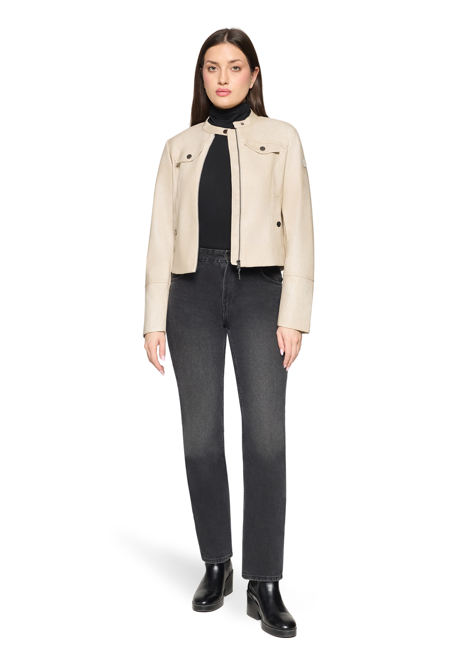 Amber & June Outdoorjacke »Casual-Jacke mit Stehkragen«