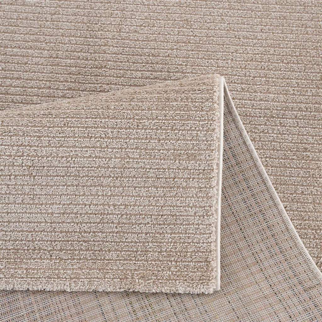 Carpet City Teppich »Friseé-Teppich FANCY900«, rechteckig, 12 mm Höhe, Läufer, Kurzflor, Einfarbig, 3D-Optik, Streifen Look, Wohnzimmer