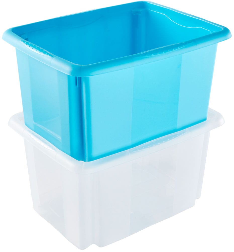 keeeper Aufbewahrungsbox »Emil, 3er Set, 15 L, 38 x 28,5 x 20,5 cm« ineinander und aufeinander stapelbar