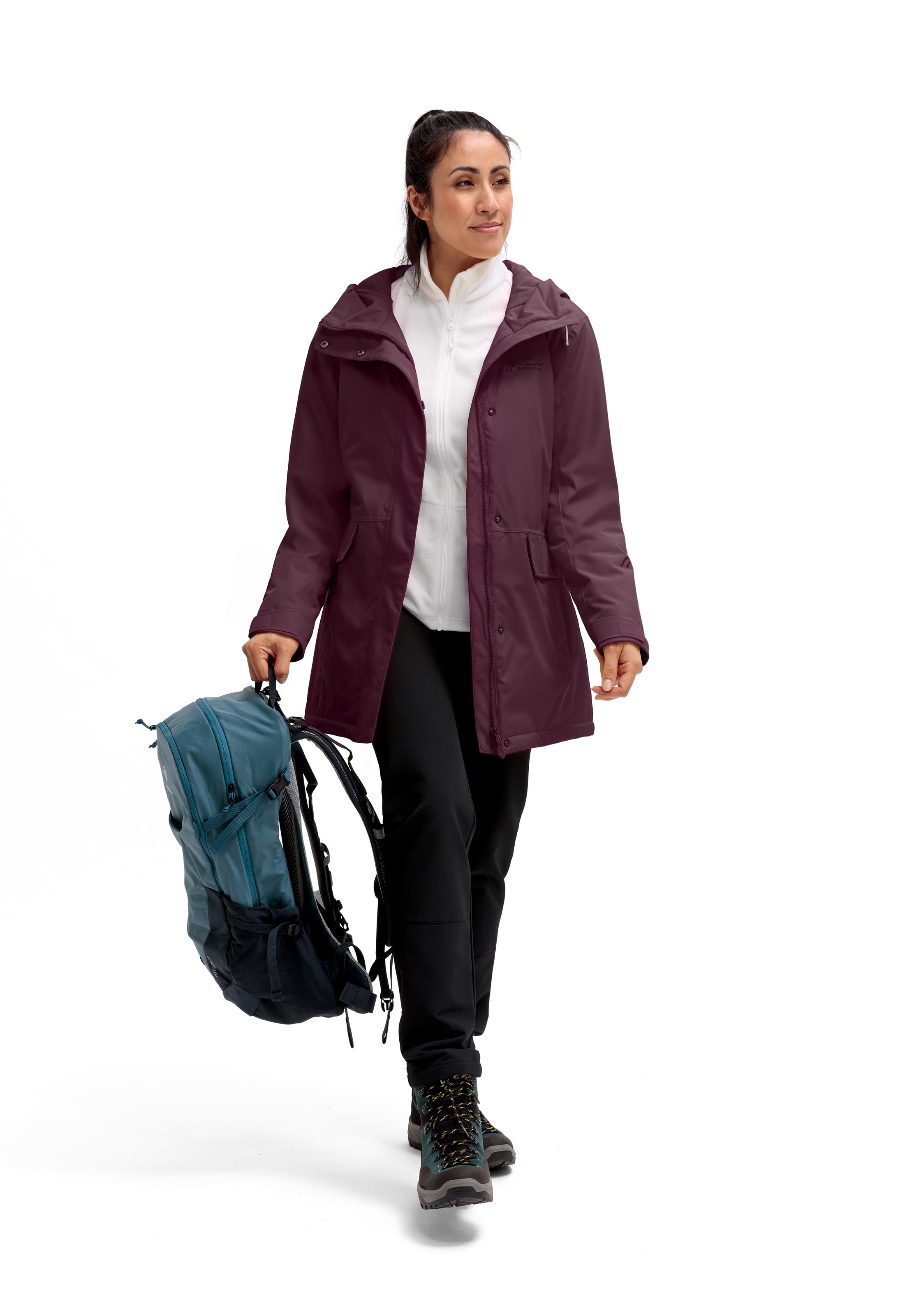 Maier Sports Winterjacke »DA-MANTEL MTEX EL. LISBON COAT« Wasser- & Winddicht & Atmungsaktiv