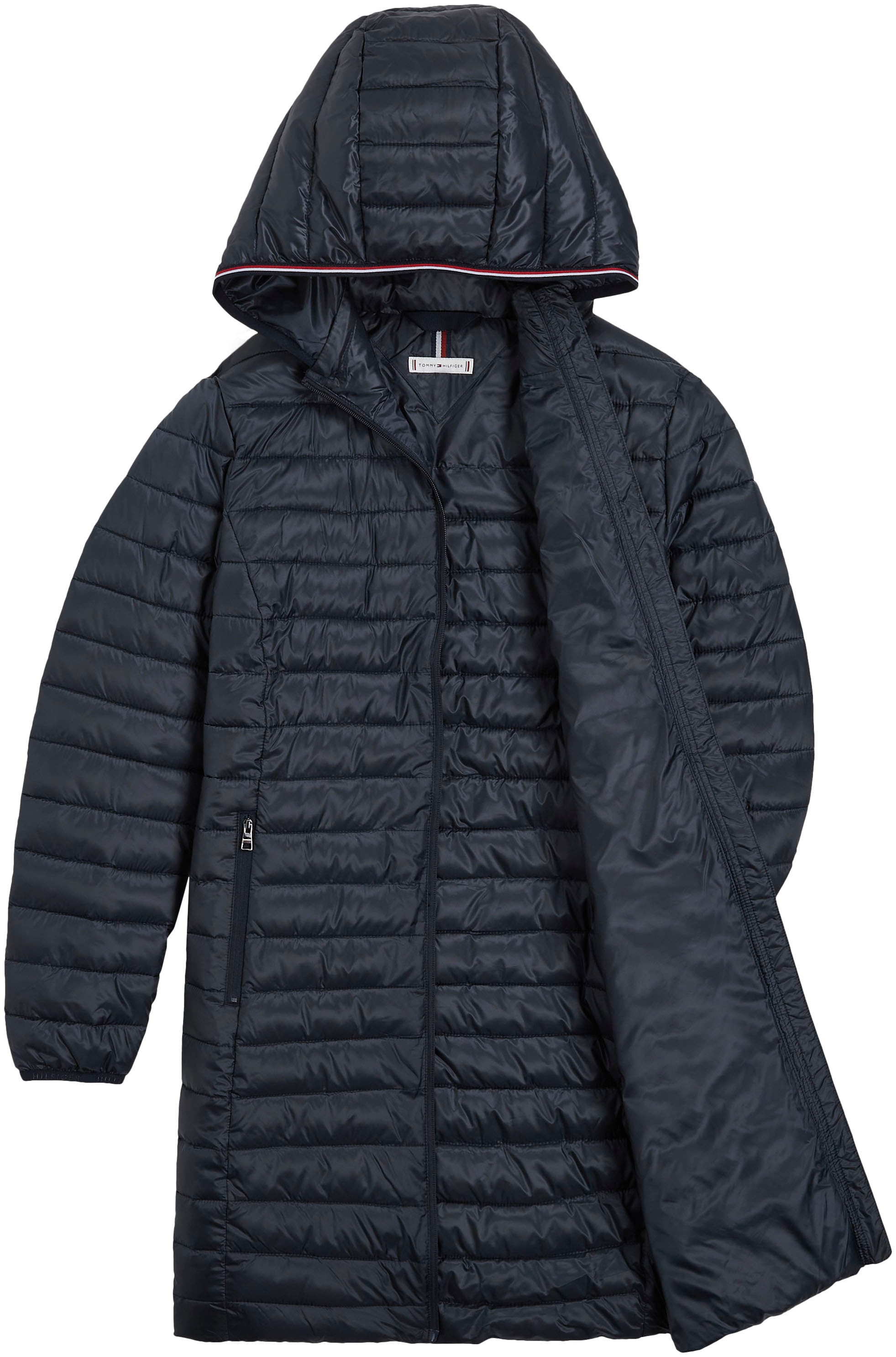 Tommy Hilfiger Steppmantel »LW mit bei ♕ 2-Wege- STRIPE GLOBAL COAT«, PADDED Reißverschluss