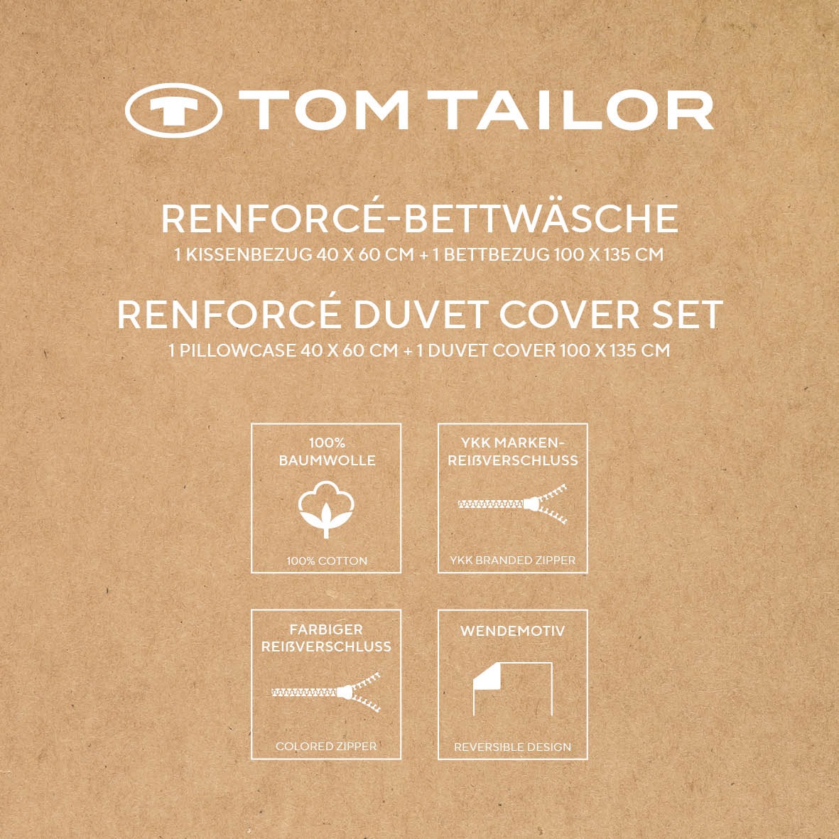 TOM TAILOR HOME Babybettwäsche »TWO-TONE SOLID COLORS in Gr. 100x135cm«, new bedroom, gewebtes Label