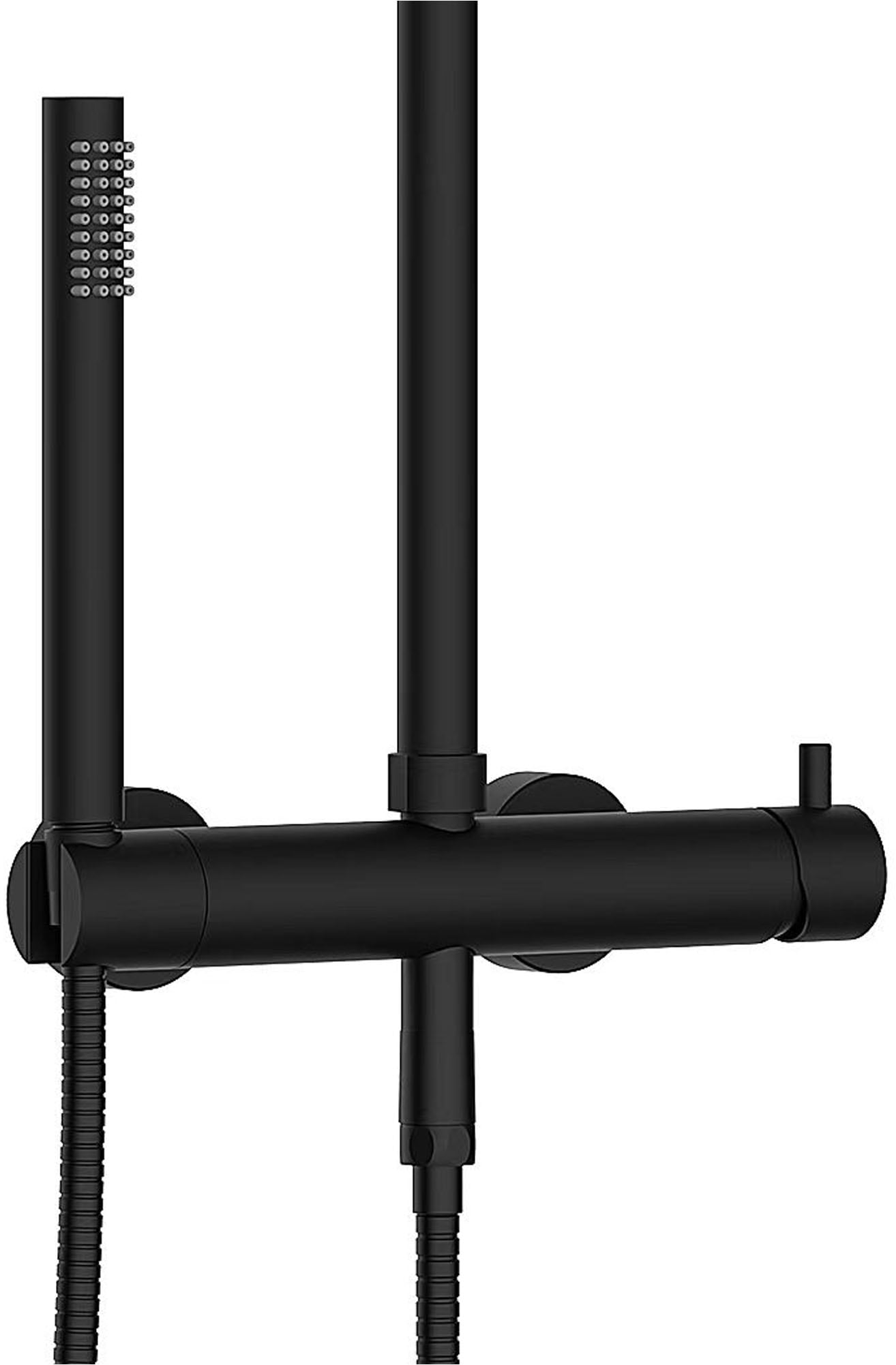 Marwell Stangenbrause-Set »Classico« Edelstahl Regendusche, 88-118x20cm, mit höhenverstellbarer Duschstange