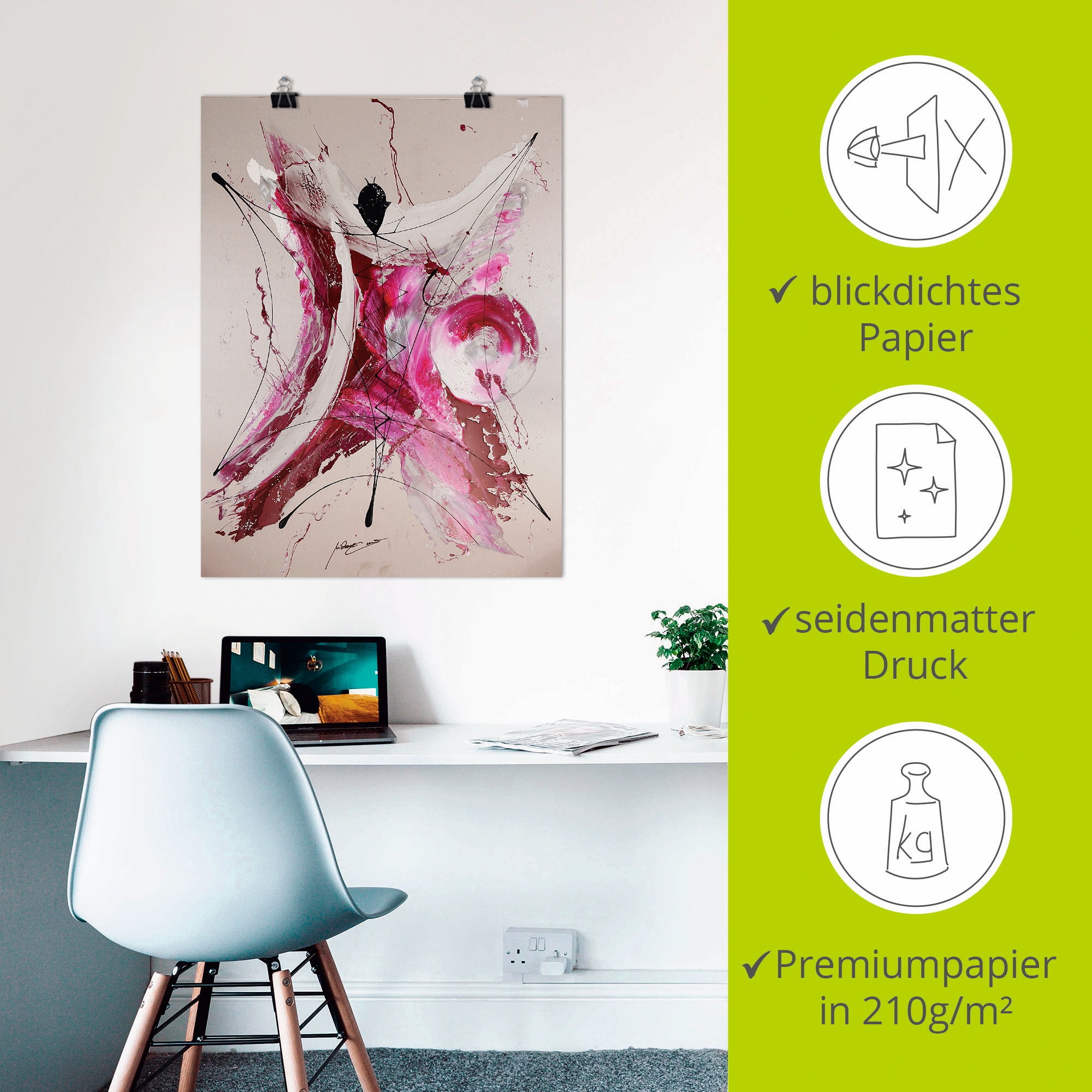 Artland Wandbild »Mephisto I« Gegenstandslos 1 Stk. tlg. als Leinwandbild, Poster in verschied. Größen