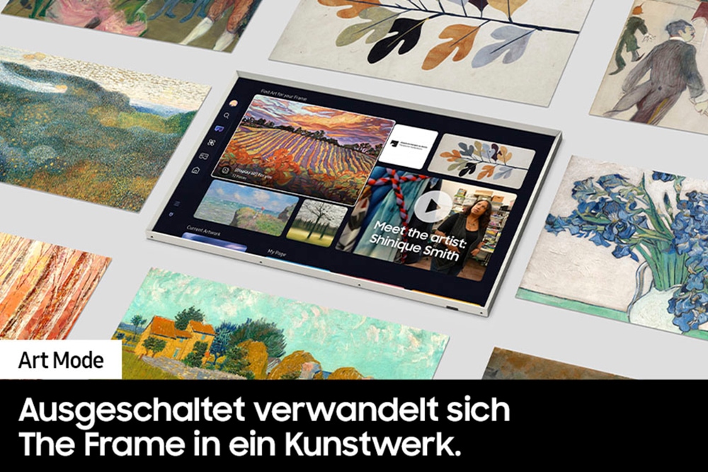 Samsung QLED-Fernseher »GQ75LS03DAU«, 4K Ultra HD, Smart-TV, The Frame, Mattes Display, Art Mode, Austauschbare Rahmen, Dolby Atmos