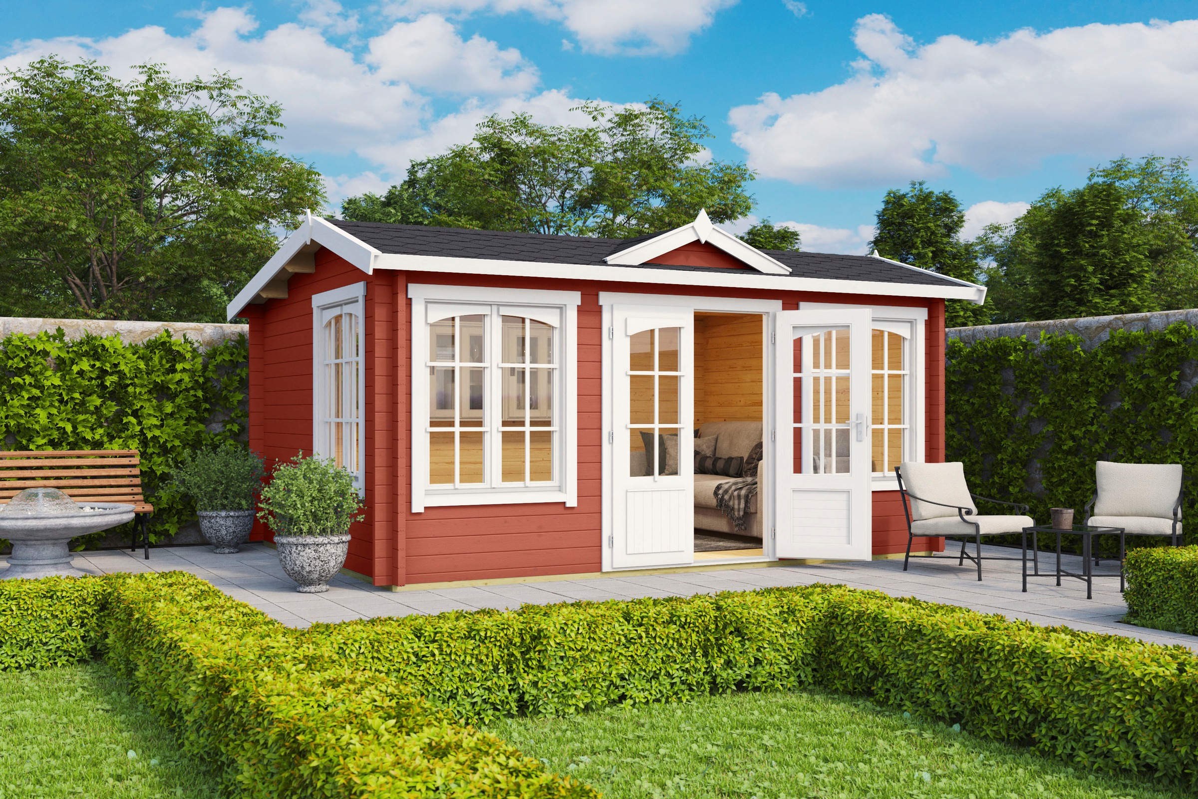 LASITA MAJA Gartenhaus »WINDSOR«, (Set, inkl. Fussbodenbretter zum verlegen)