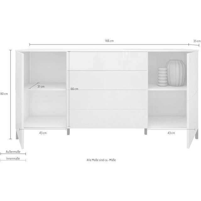 borchardt Möbel Kommode »Haama«, Breite 166 cm auf Raten kaufen