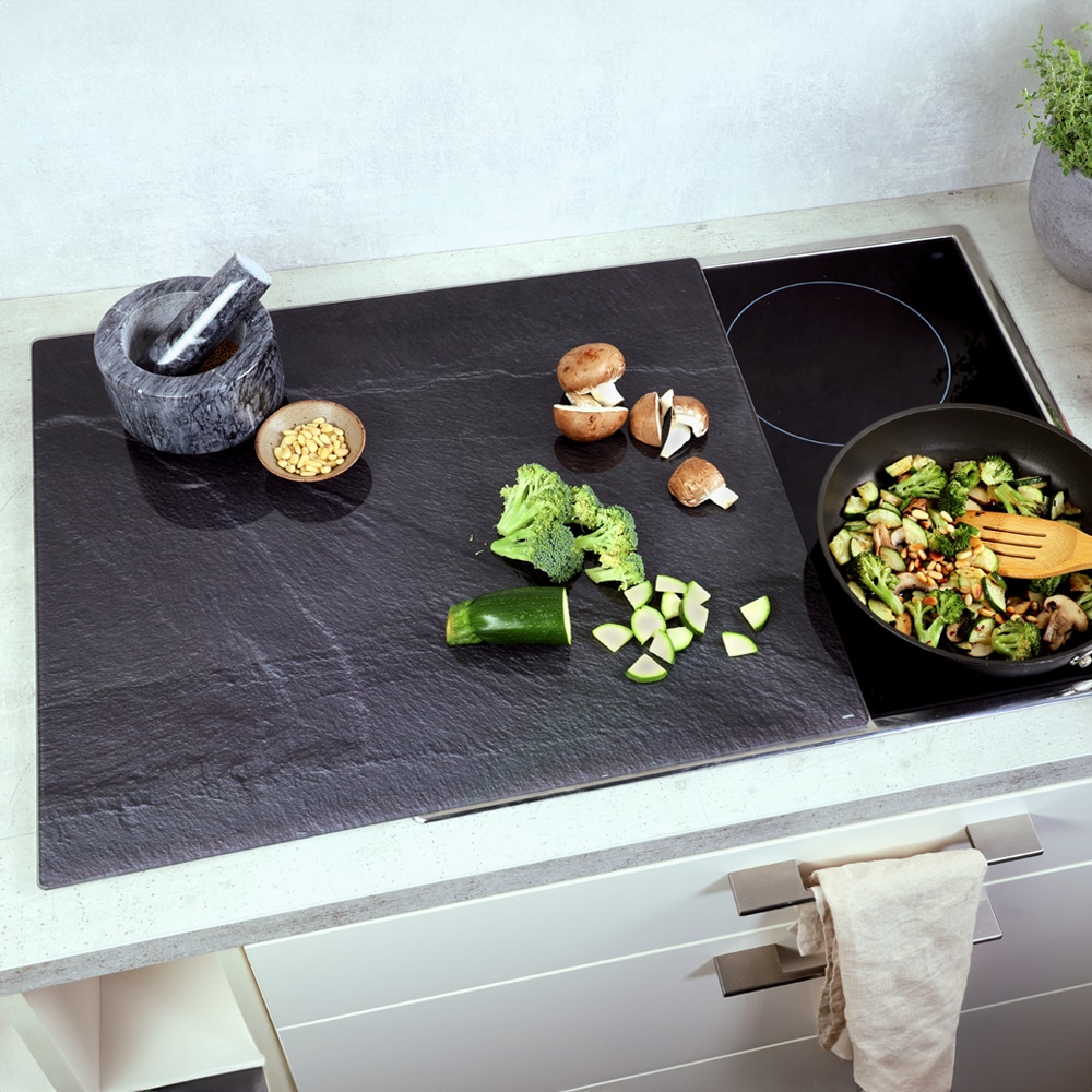 KESPER® Schneide- und Abdeckplatte »Multi-Glasschneideplatte, Schiefer, 56x50 cm« vielseitig einsetzbar