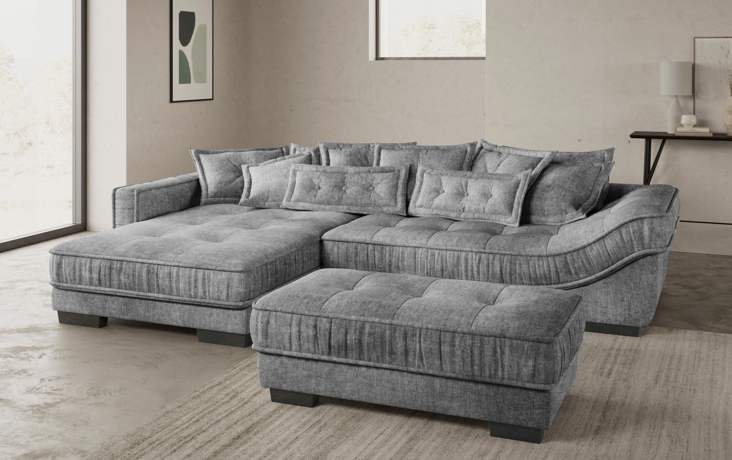 Mr. Couch Ecksofa »Diwan II, L-Form«, Wahlweise mit Kaltschaumpolsterung bis 140 kg belastbar