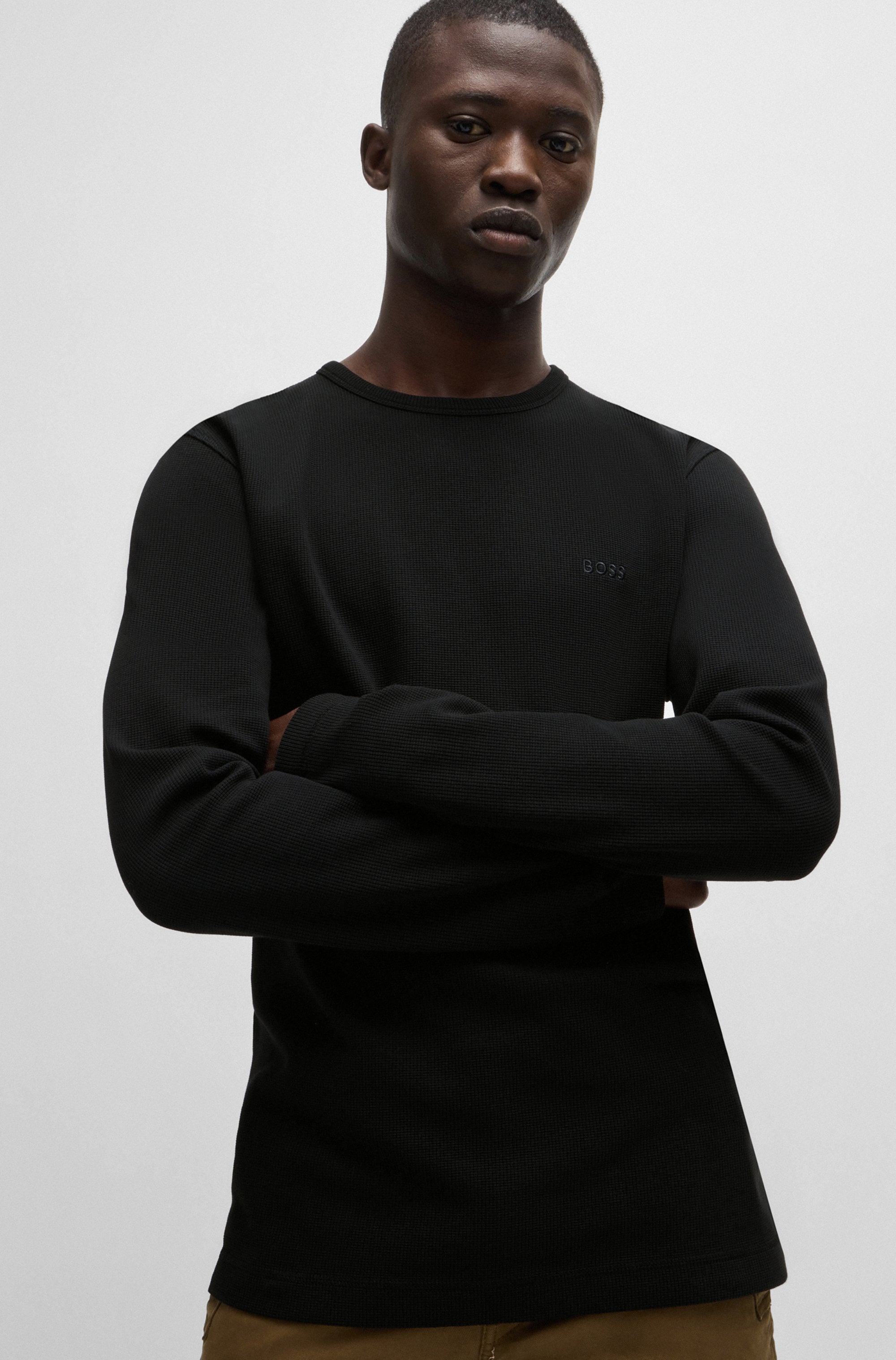 BOSS ORANGE Langarmshirt »Tempesto«, mit BOSS-Stickerei
