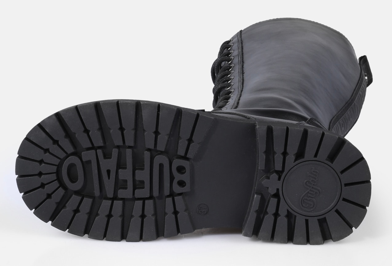 Buffalo Schnürstiefel »LENNOX LACE UP HI«  Langschaftstiefel, Festival-Stiefel, Plateaustiefel mit Memory Foam