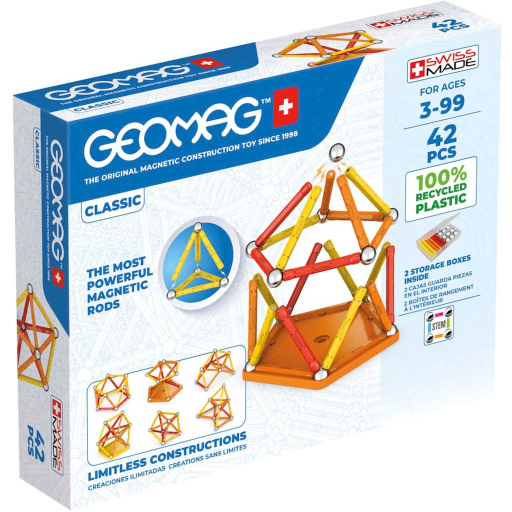 Geomag™ Magnetspielbausteine »GEOMAG™ Classic, Recycled«, (42 St.)