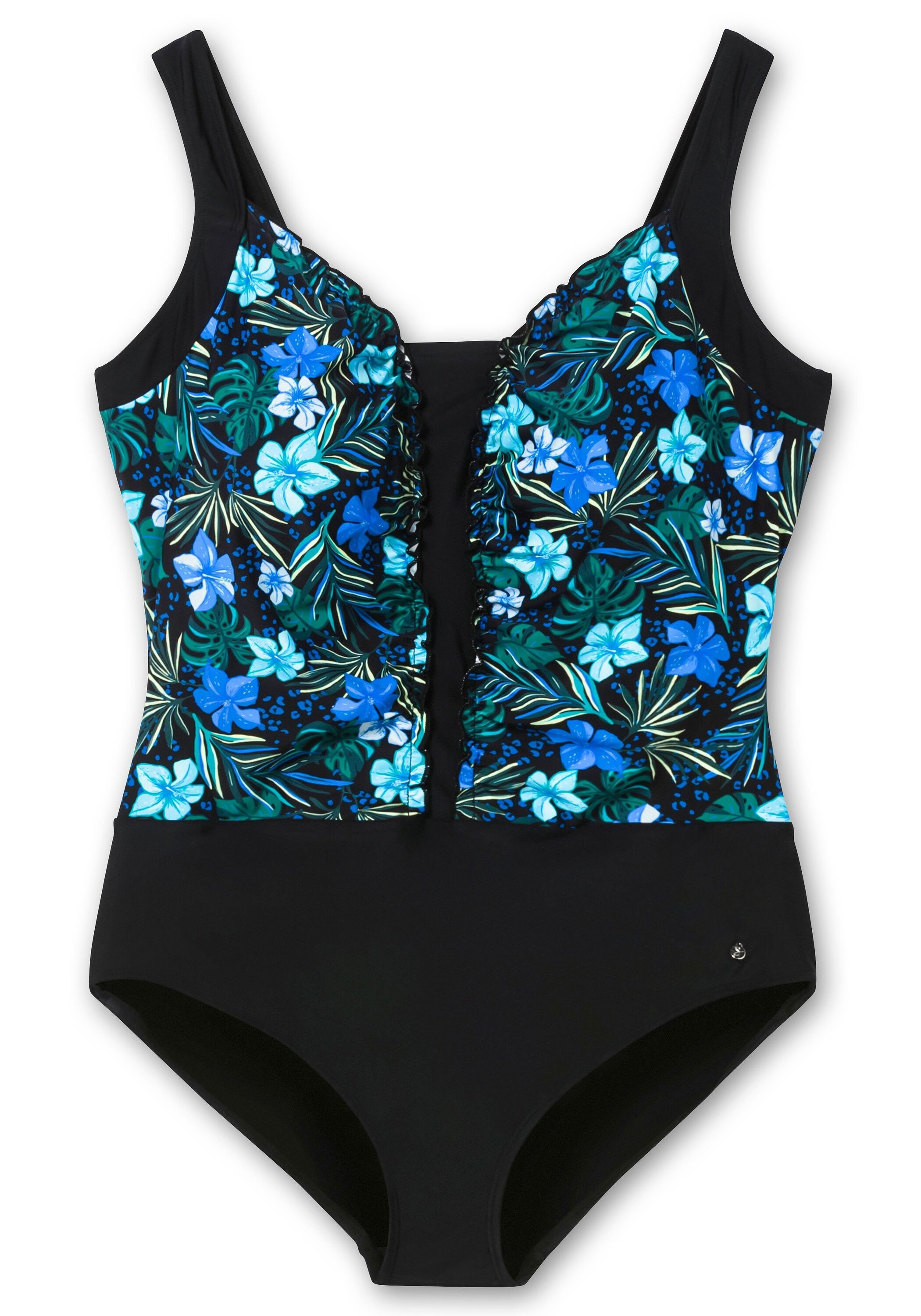 Sheego Badeanzug »Badeanzug mit Blumenprint, stark formend«