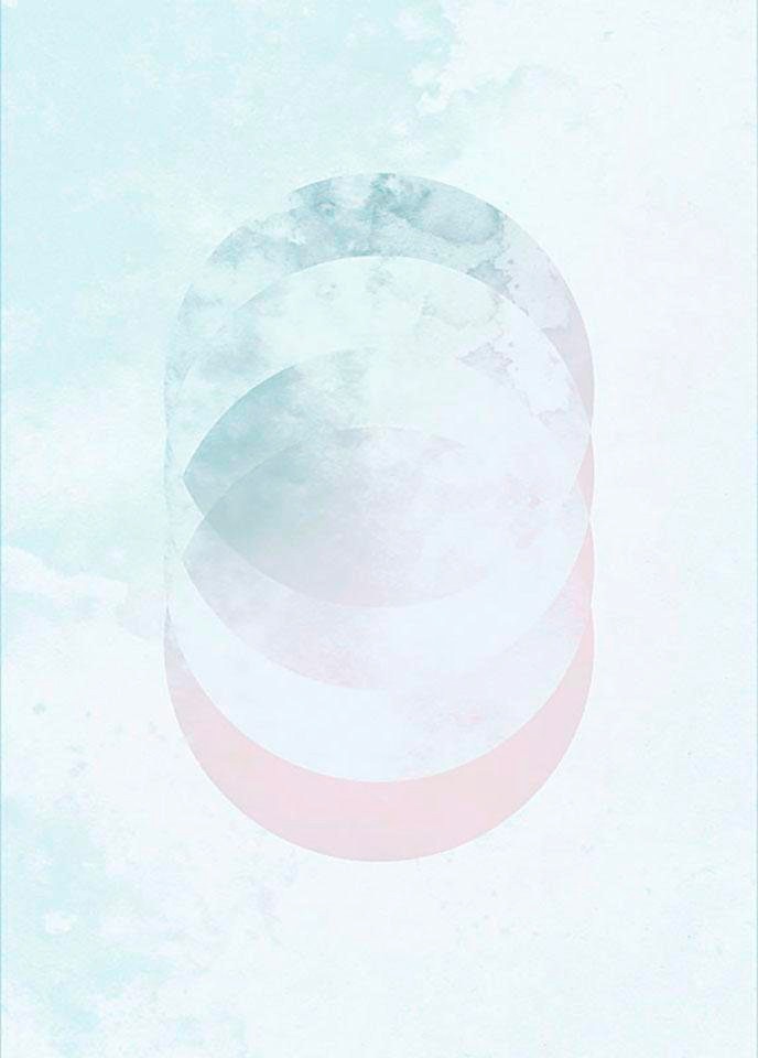 Komar Bild »Tessera Glacies« Formen | Kunst 1 Stk. tlg. Wandbild zur Dekoration - ohne Rahmen