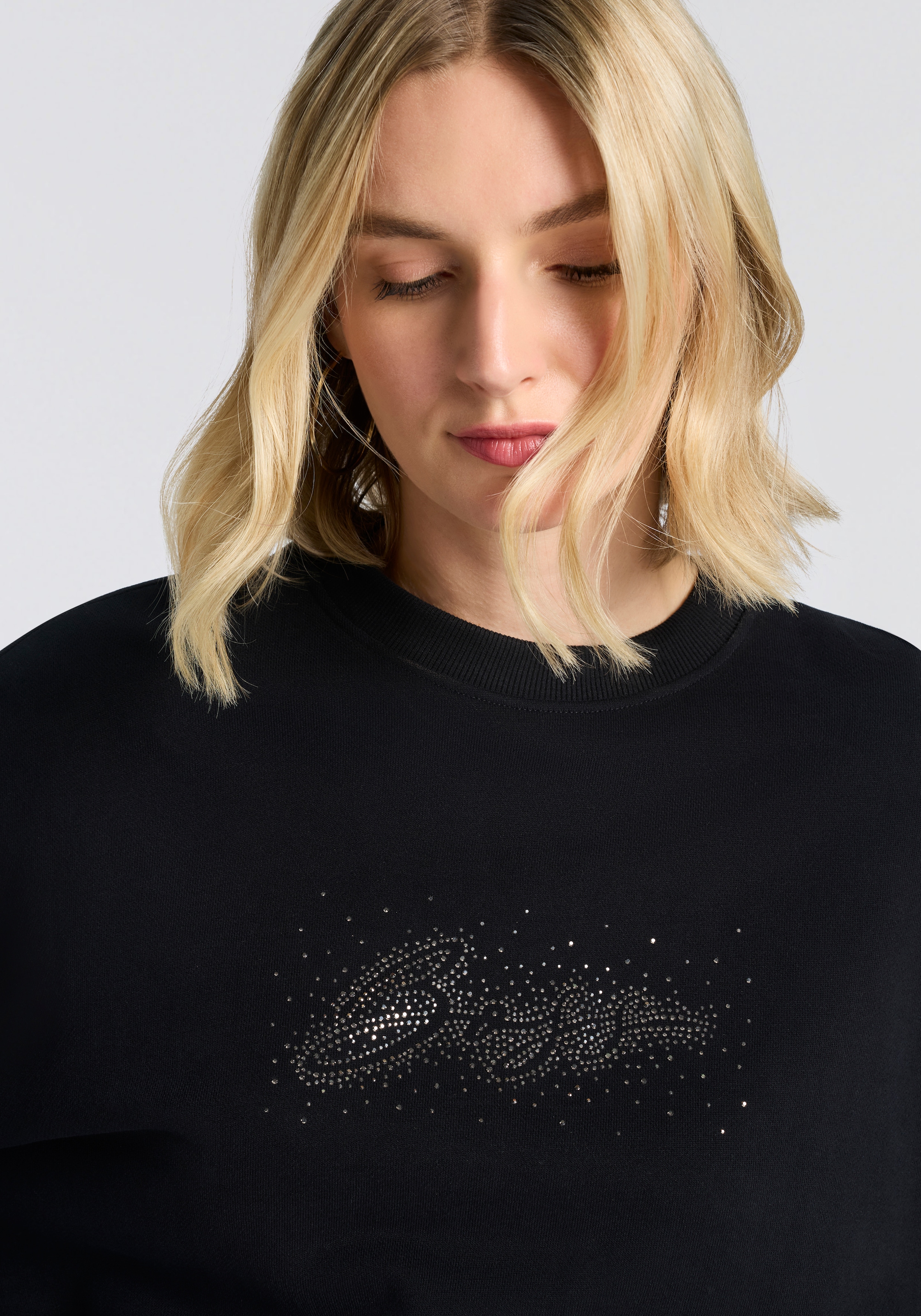 BOSS ORANGE Sweatshirt »Easton Premium Damenmode«, mit Rundhals, Logoapplikation
