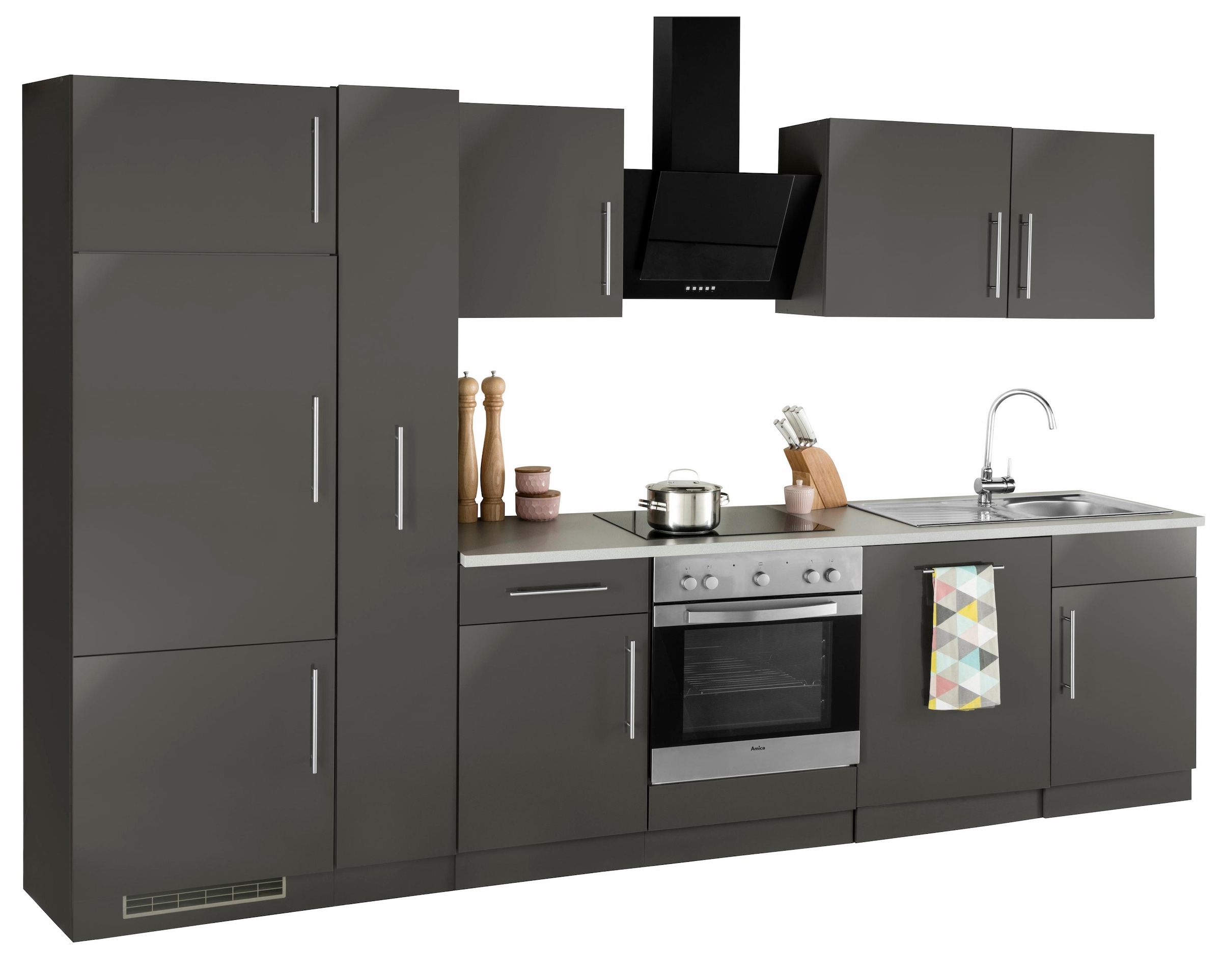 wiho Küchen Küchenzeile "Cali" ohne E-Geräte, Breite 310 cm