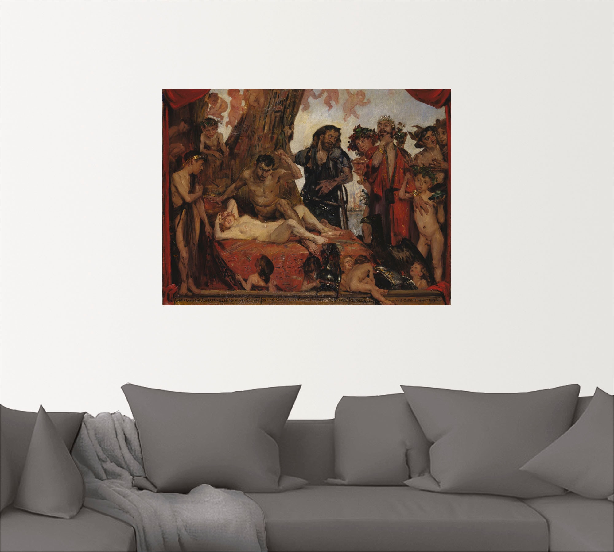 Artland Wandbild »Homerisches Gelächter. 1909«, Gruppen & Familien, (1 St.), als Leinwandbild, Wandaufkleber oder Poster in versch. Größen