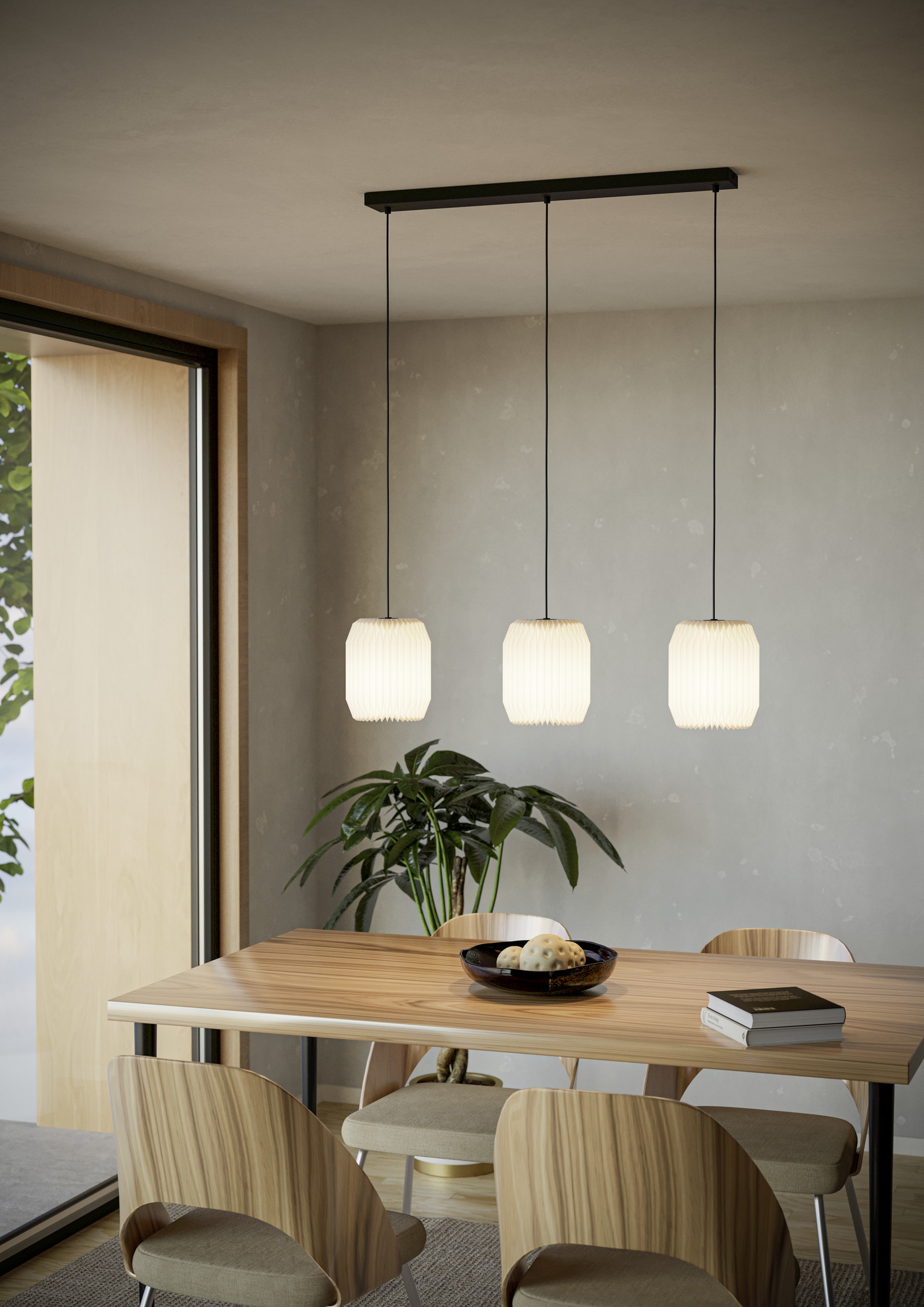 EGLO Hängeleuchte »BELGRAVE Pendellampe - Stahl - E27 - 3X40W - IP20« E27 1 Stk. Hängelampe, Deckenlampe, Wohnzimmer, Esszimmer, L88 x B18 x H110 cm