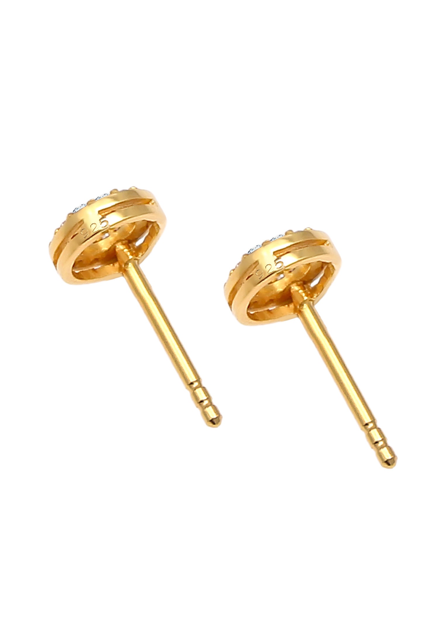 Elli DIAMONDS Paar Ohrstecker »Ohrringe Stecker Kreis Rund Diamant (0.13 ct.) 925 Silber«