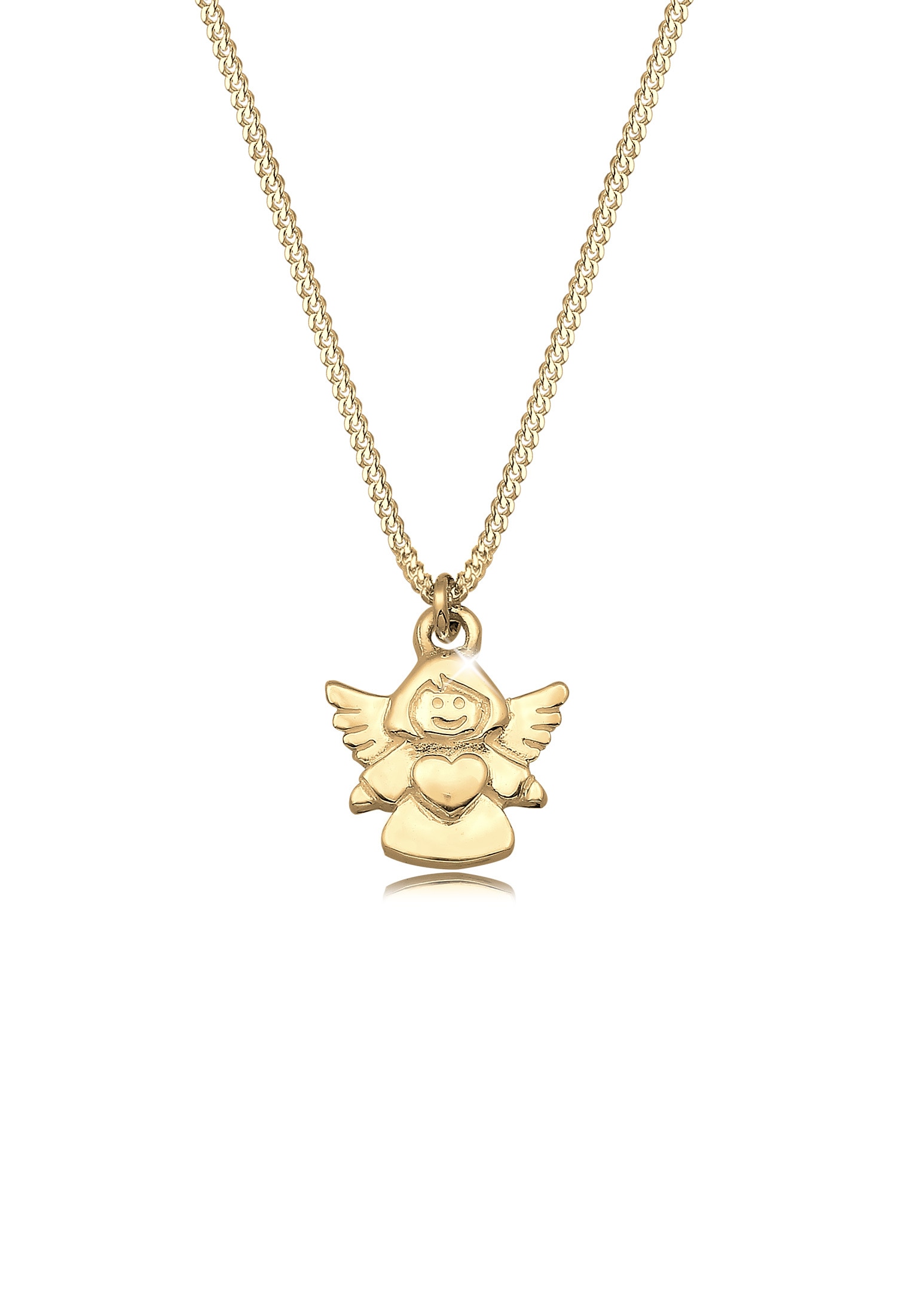 Elli Premium Kette ohne Anhänger »Halskette Kinder Engel Taufe Kommunion Talisman 375 Gelbgold«