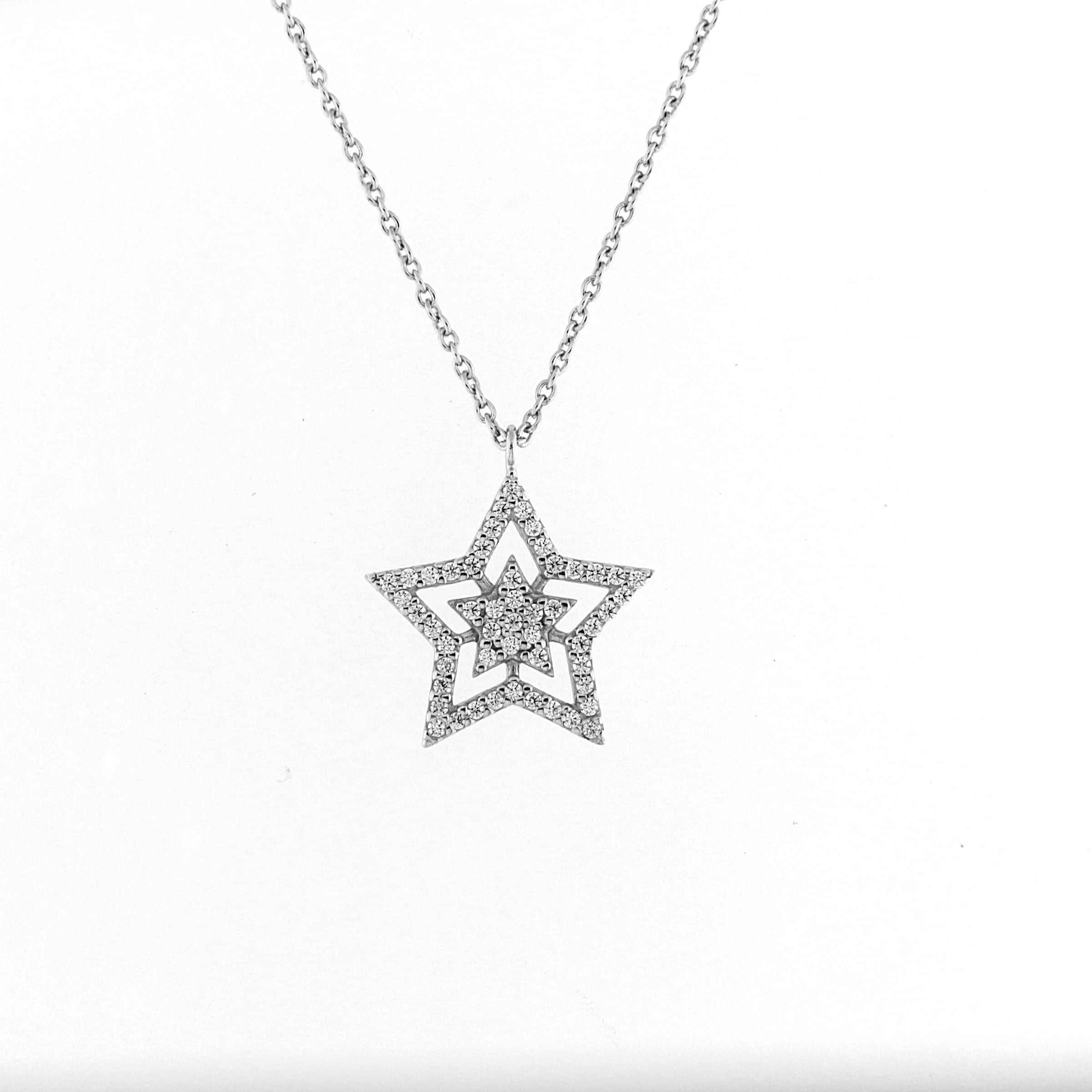 Smart Jewel mit Anhänger mit »Collier | Zirkonia Silber UNIVERSAL Kette Stern Steinen, 925« bestellen