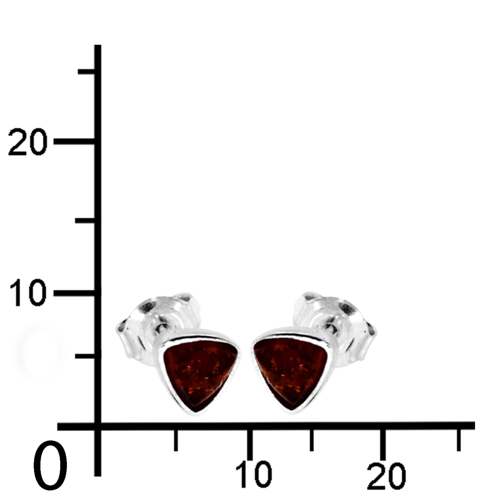 OSTSEE-SCHMUCK Paar Ohrstecker »- Classic 5x5x5 mm - Silber 925/000 - Bernstein«