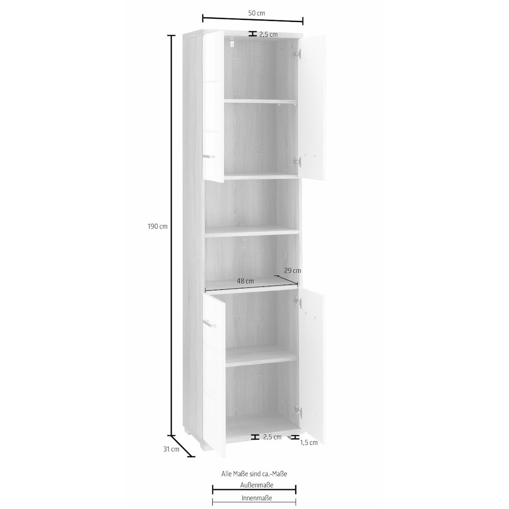 Homexperts Hochschrank »Nusa«