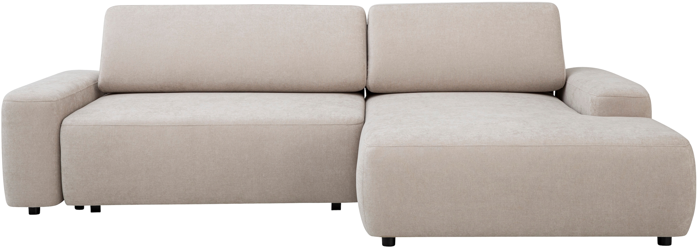 INOSIGN Ecksofa »TORGE (264cm), Schlafsofa in Cord, Samtvelours o Struktur fein, L-Form«, Schlaffunktion, Bettkasten, Liegefläche: 125/210 cm