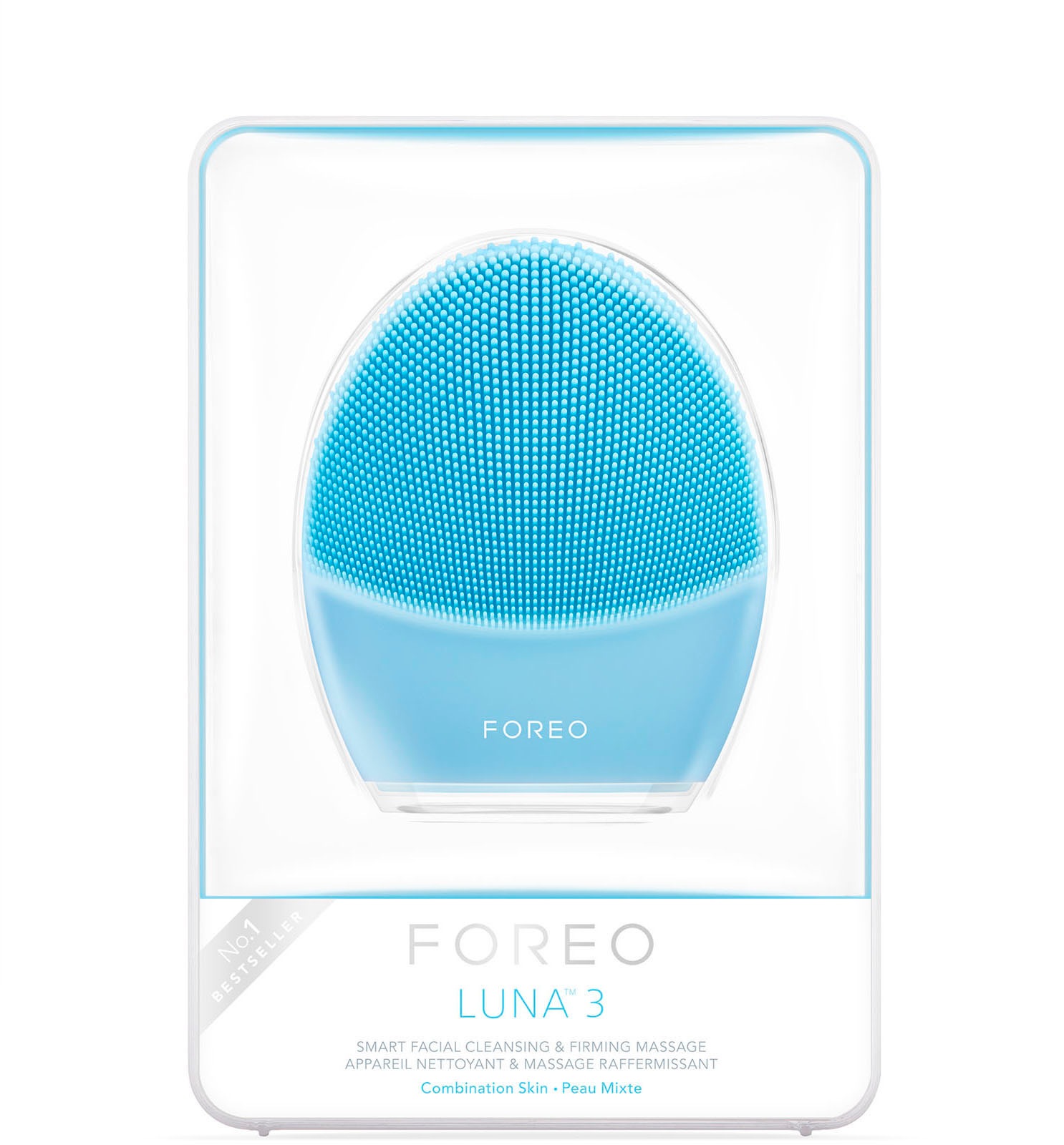 FOREO Elektrische Gesichtsreinigungsbürste 3«, für ♕ Mischhaut bei »LUNA