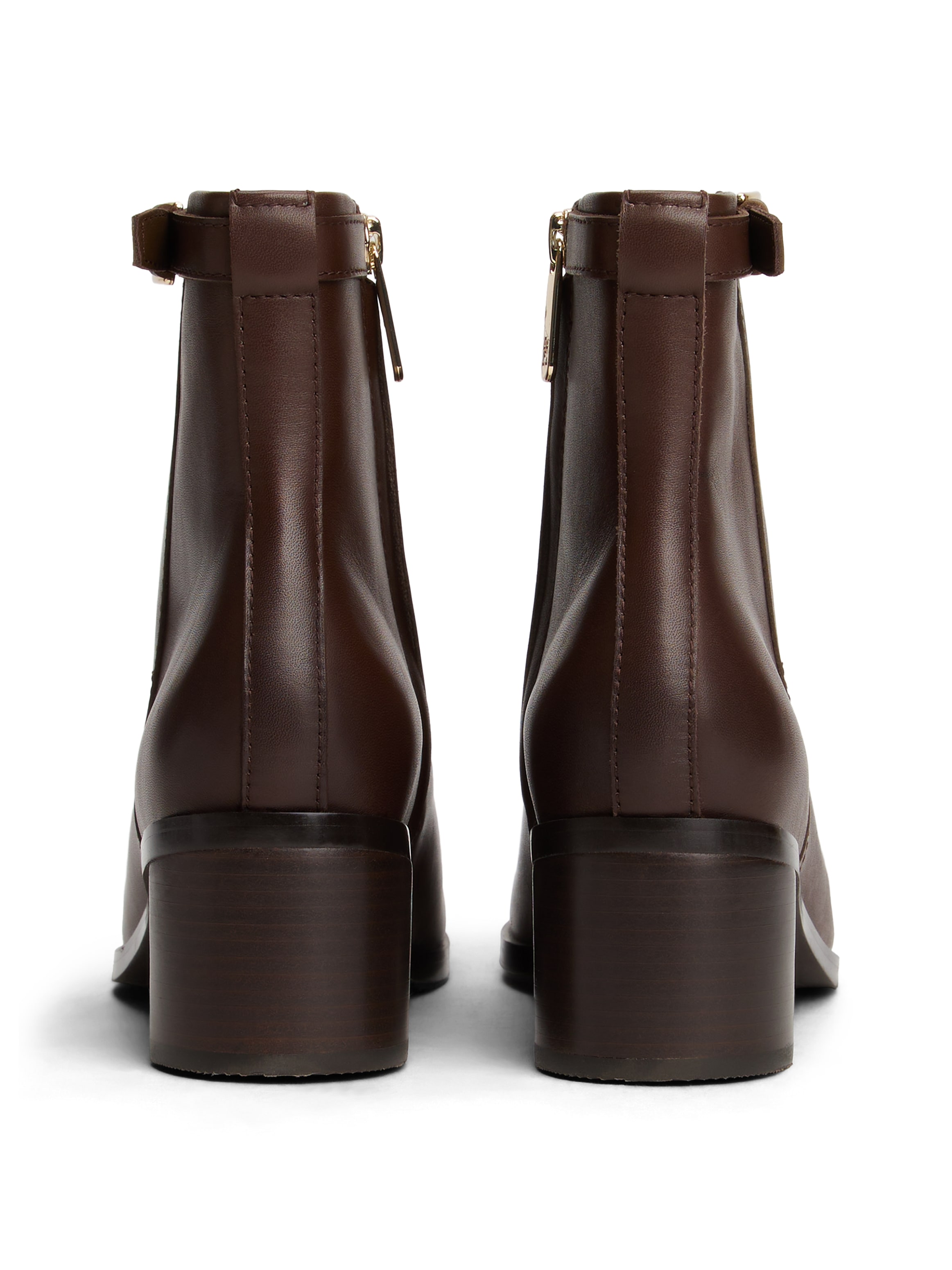 Tommy Hilfiger Stiefelette »TH BUCKLE RIDING MID HEEL BOOTIE«  , Blockabsatz, Businesschuh in schmaler Form